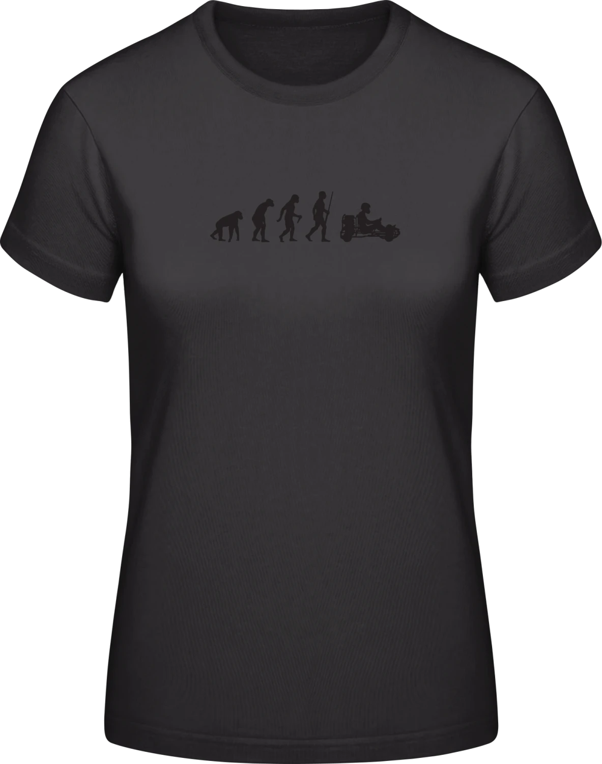 Go Kart Evolution - Black #E190 women T-Shirt - Front