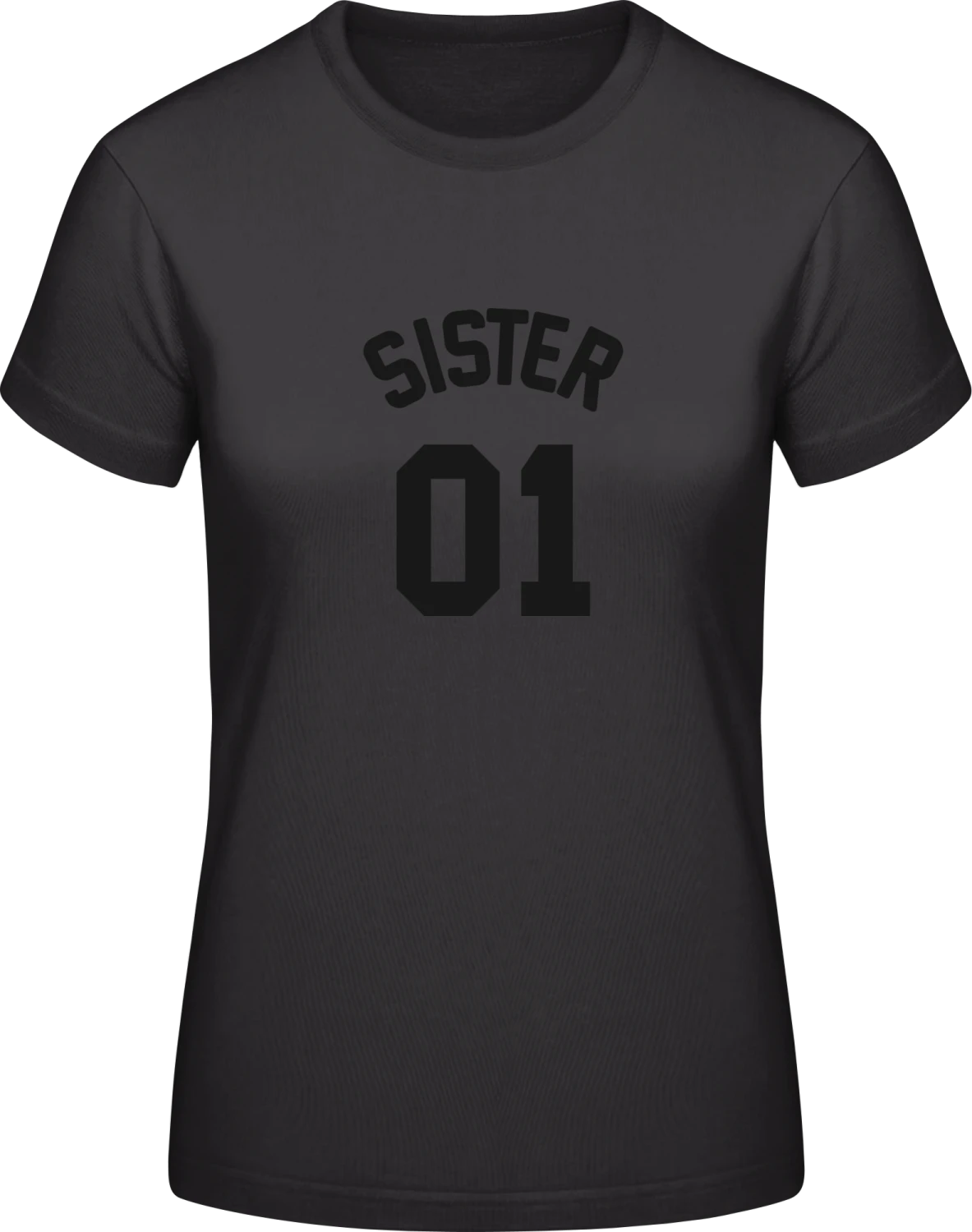 Sister 01 - Black #E190 women T-Shirt - Front