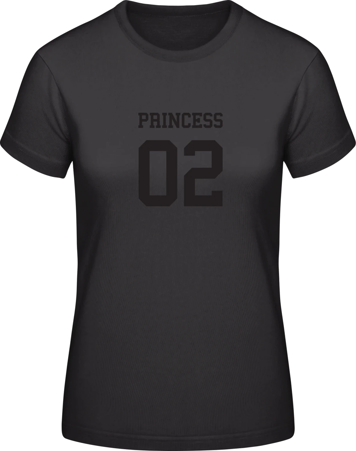 Princess 02 - Black #E190 women T-Shirt - Front