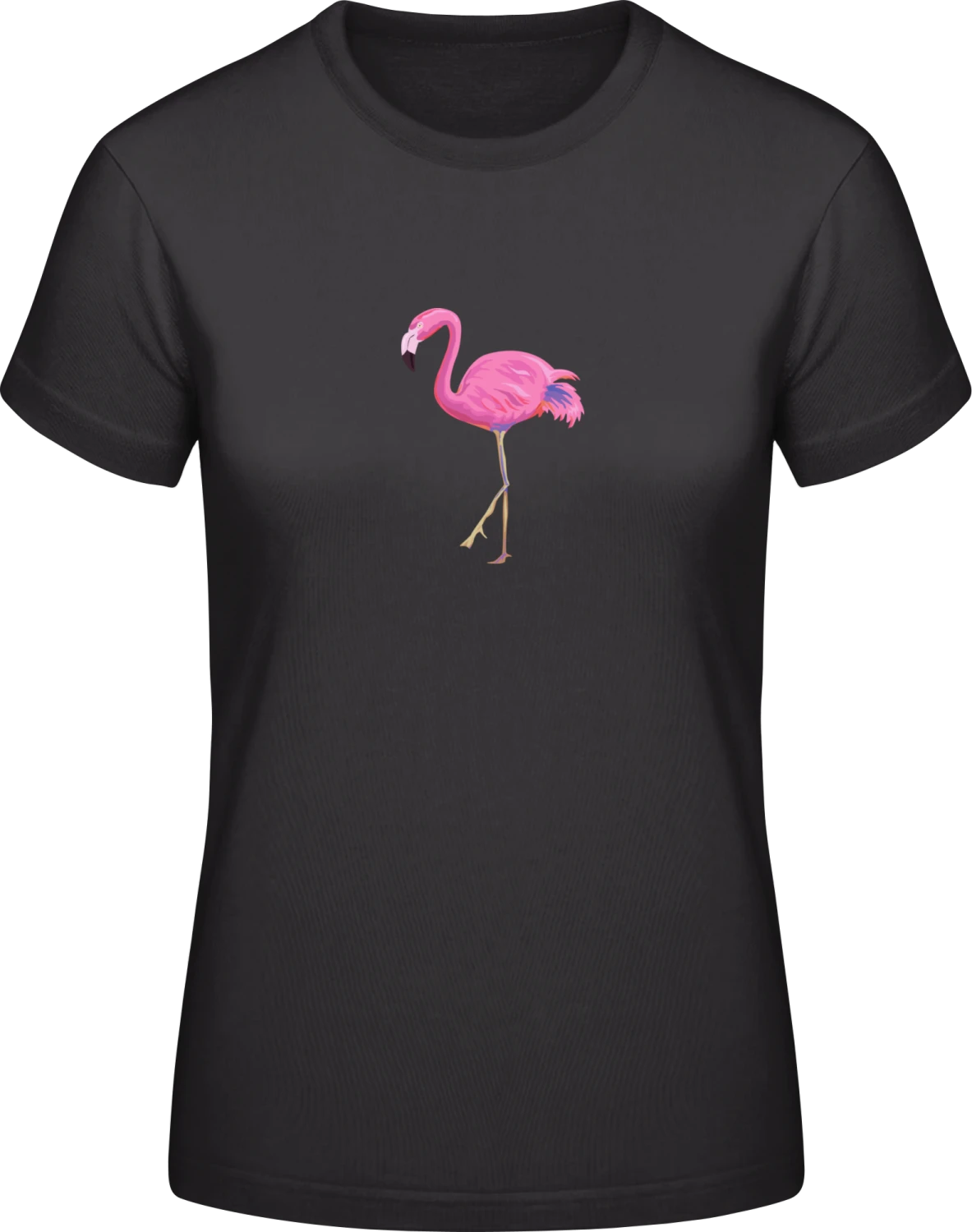 Flamingo Body - Black #E190 women T-Shirt - Front