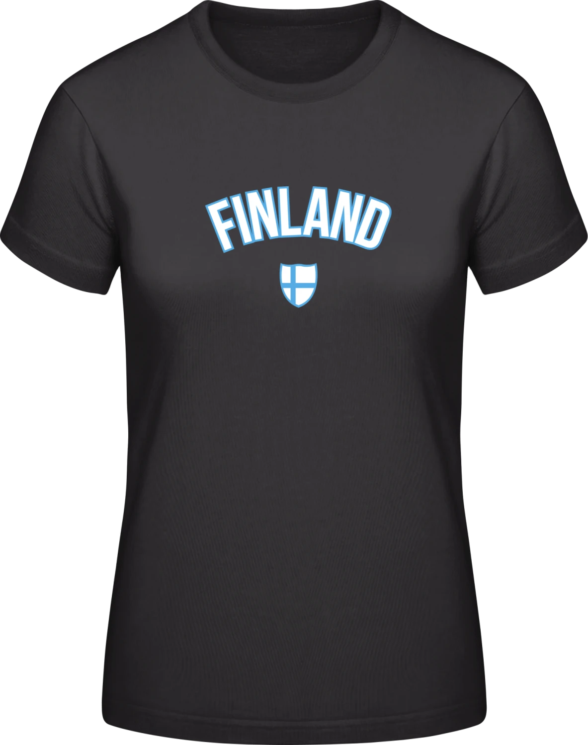 FINLAND Fan - Black #E190 women T-Shirt - Front