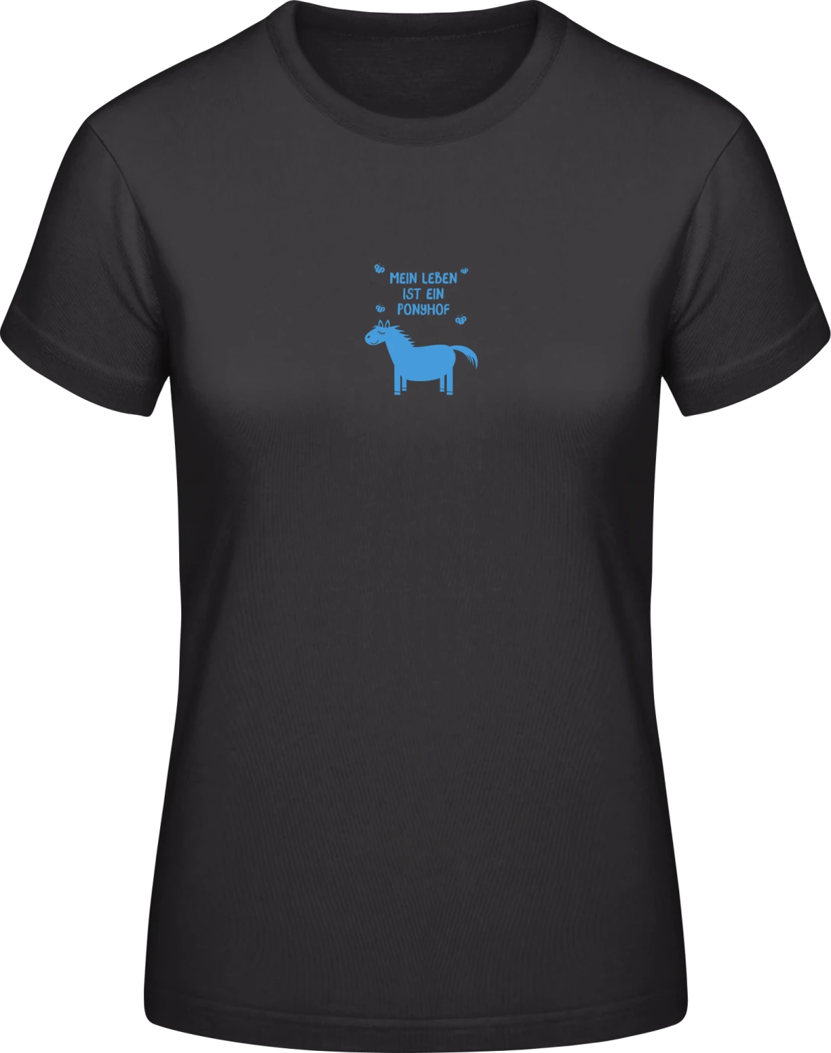 Ponyhof - Black #E190 women T-Shirt - Front