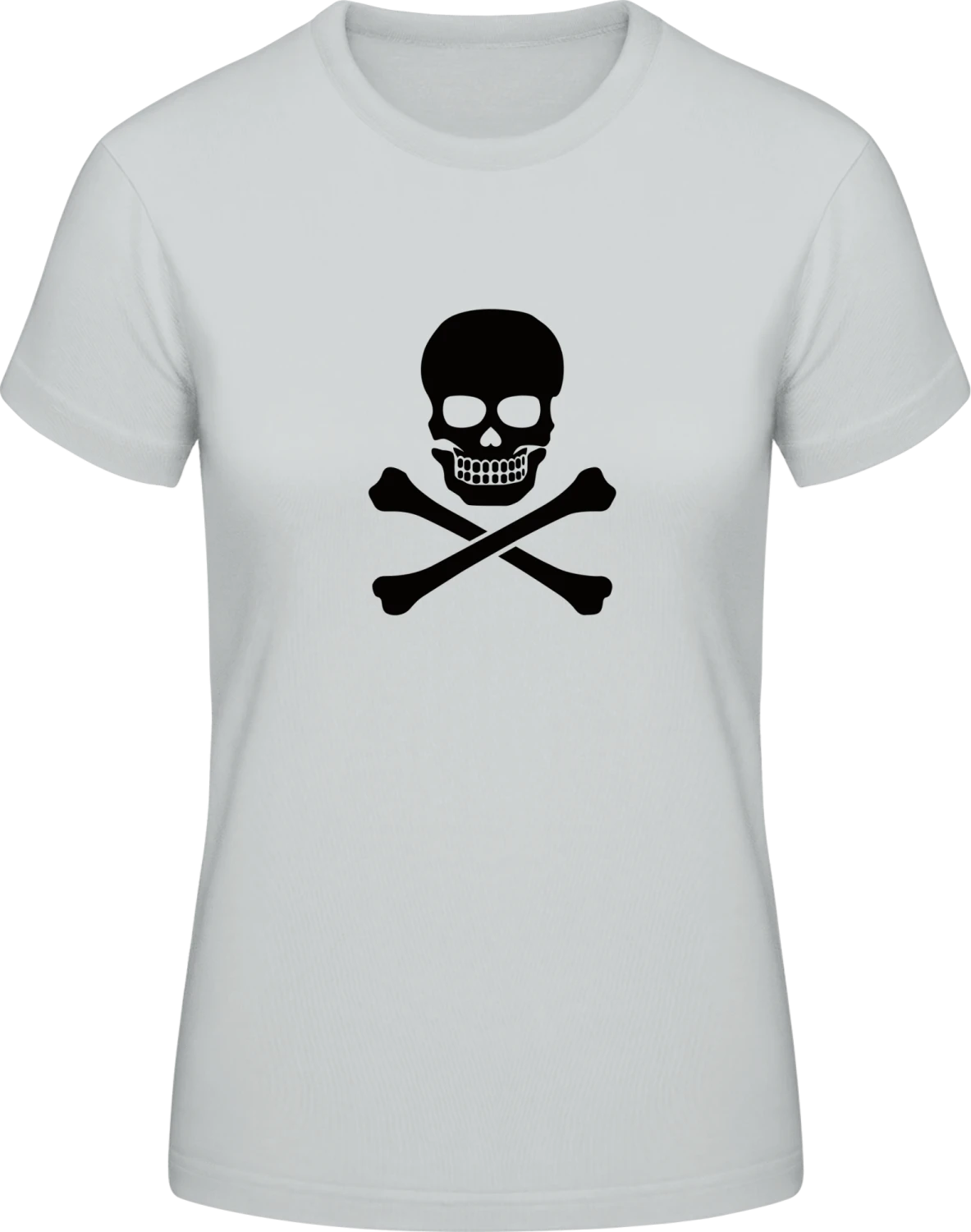 Skull And Crossbones Classic - Pacific grey #E190 women T-Shirt - Front