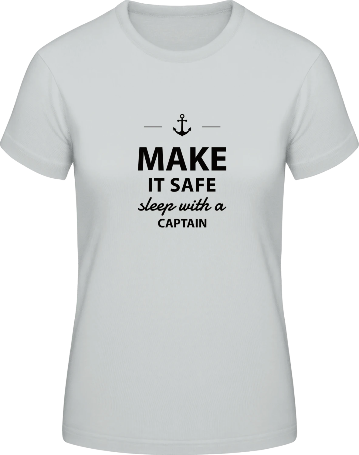 Sleep with a Captain - Pacific grey #E190 women T-Shirt - Front