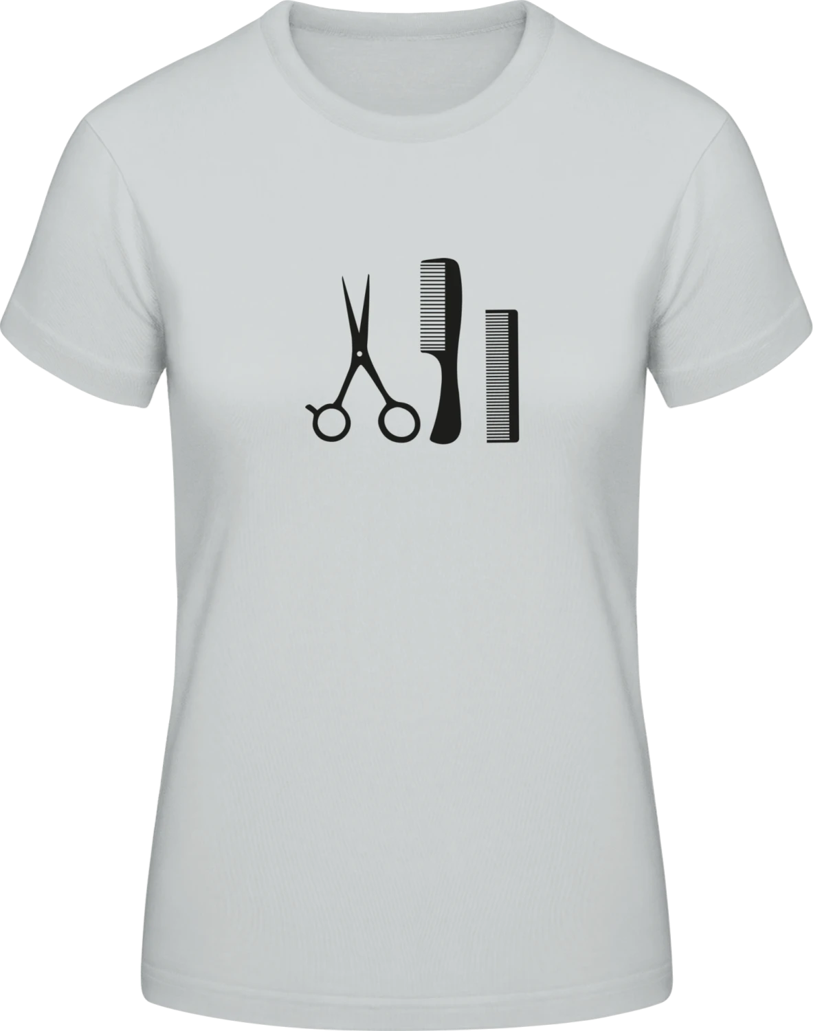 Haircut Kit - Pacific grey #E190 women T-Shirt - Front