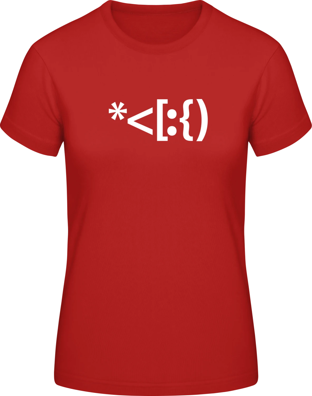 Geek Emoticons Santa Claus - Red #E190 women T-Shirt - Front