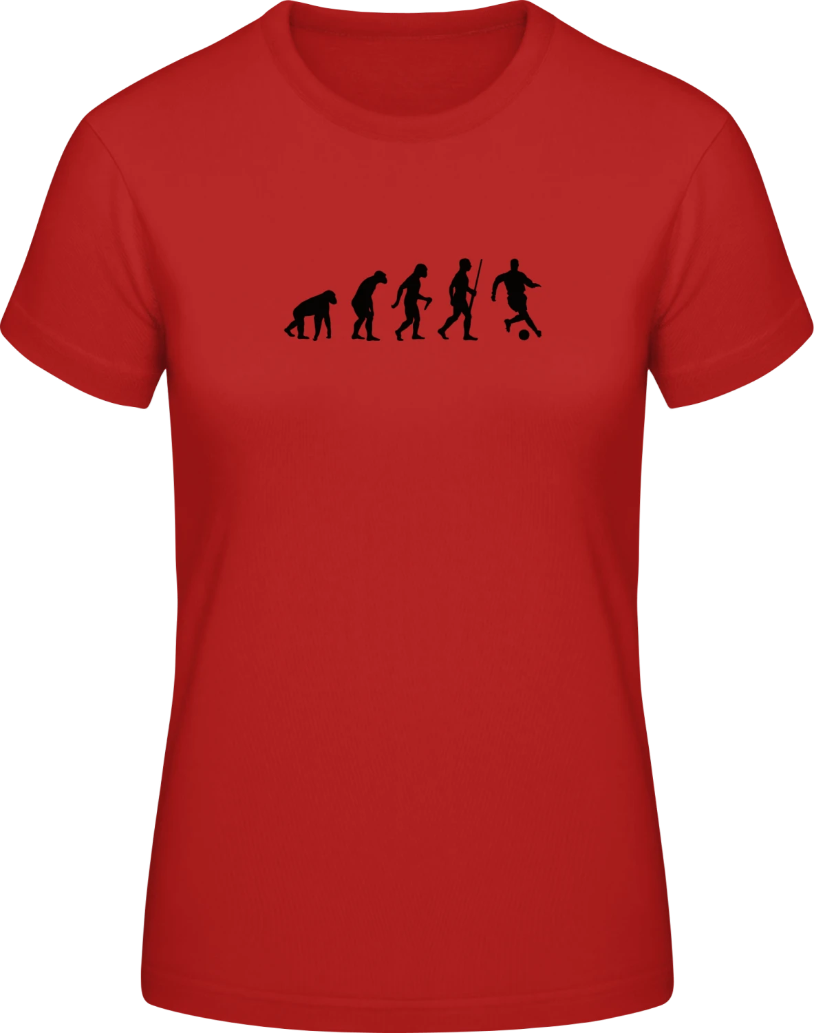 Football Soccer Evolution - Red #E190 women T-Shirt - Front