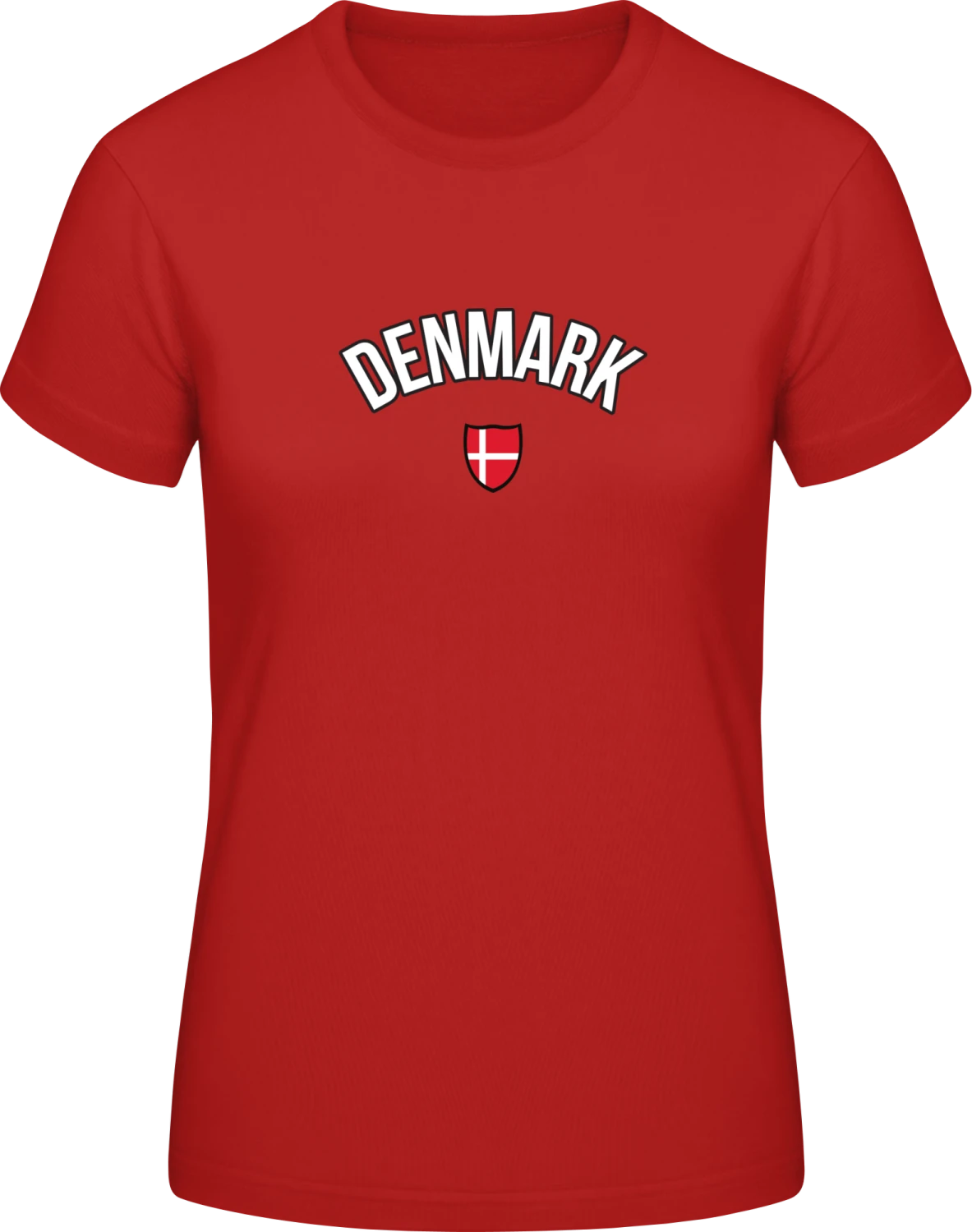 DENMARK Fan - Red #E190 women T-Shirt - Front