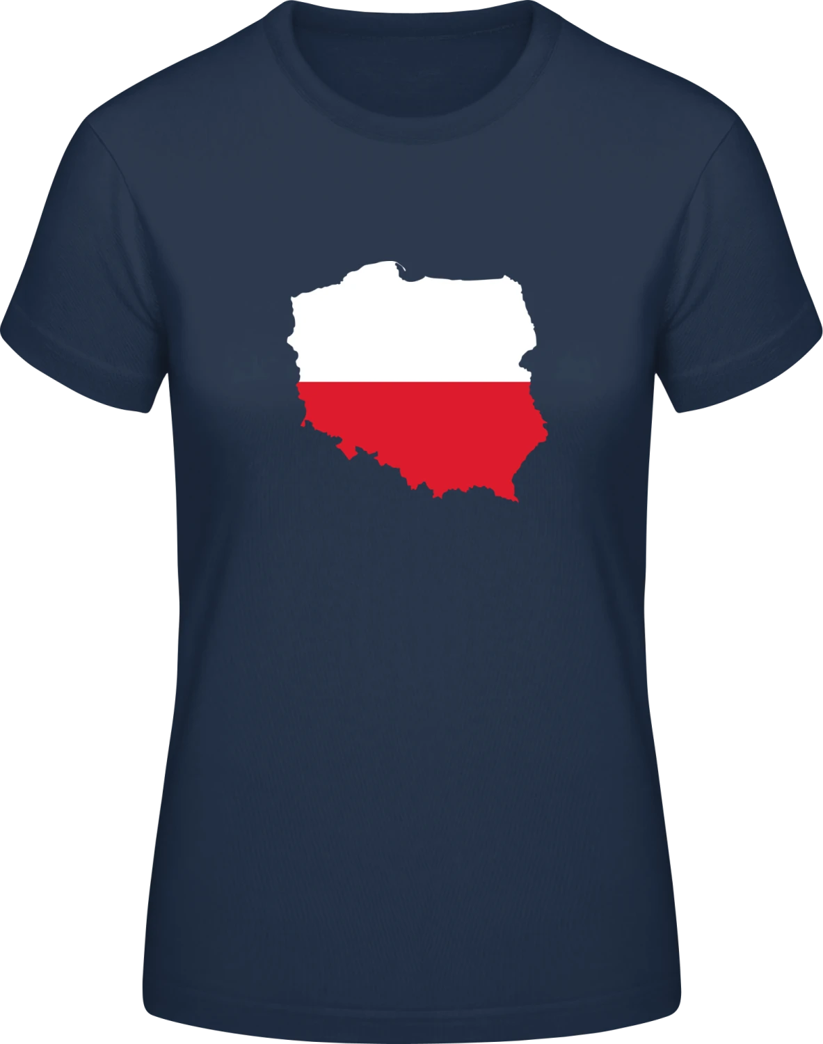 Polen Landkarte - Navy #E190 women T-Shirt - Front