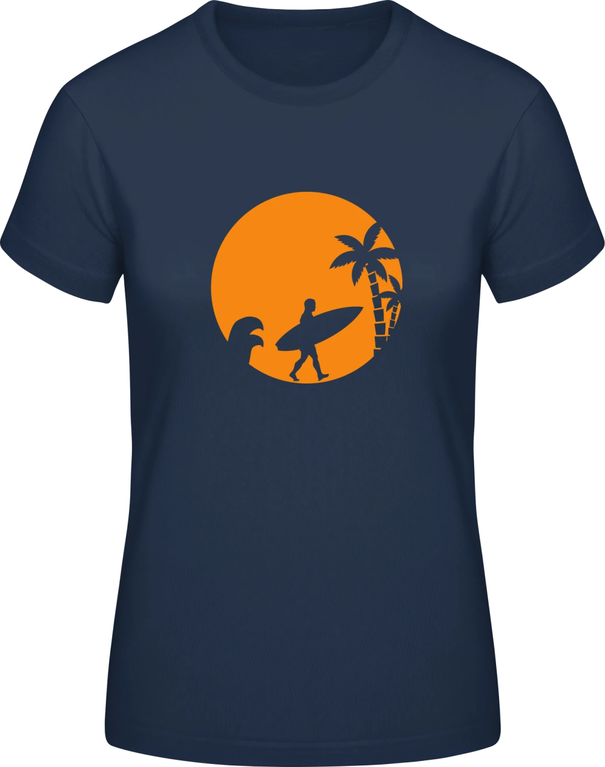 Surfer Paradise - Navy #E190 women T-Shirt - Front