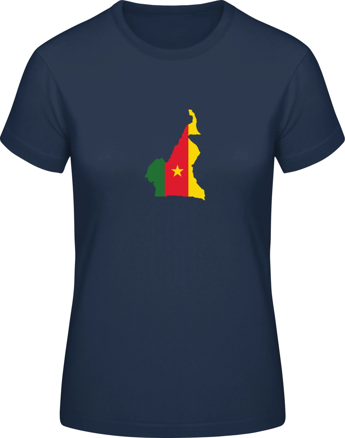 Kamerun Karte - Navy #E190 women T-Shirt - Front