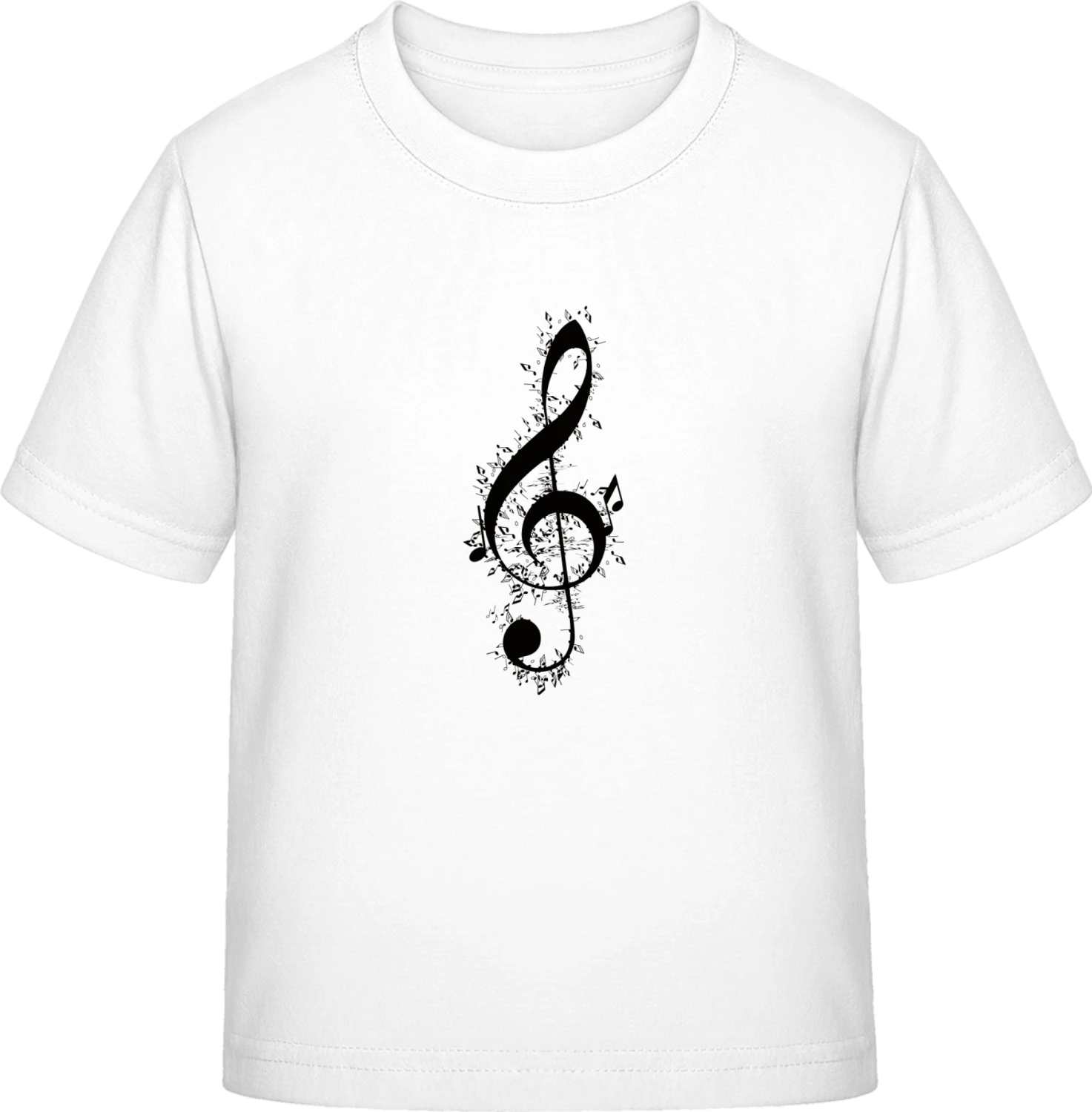 Stylish Music Note - White Exact 190 Kids - Front