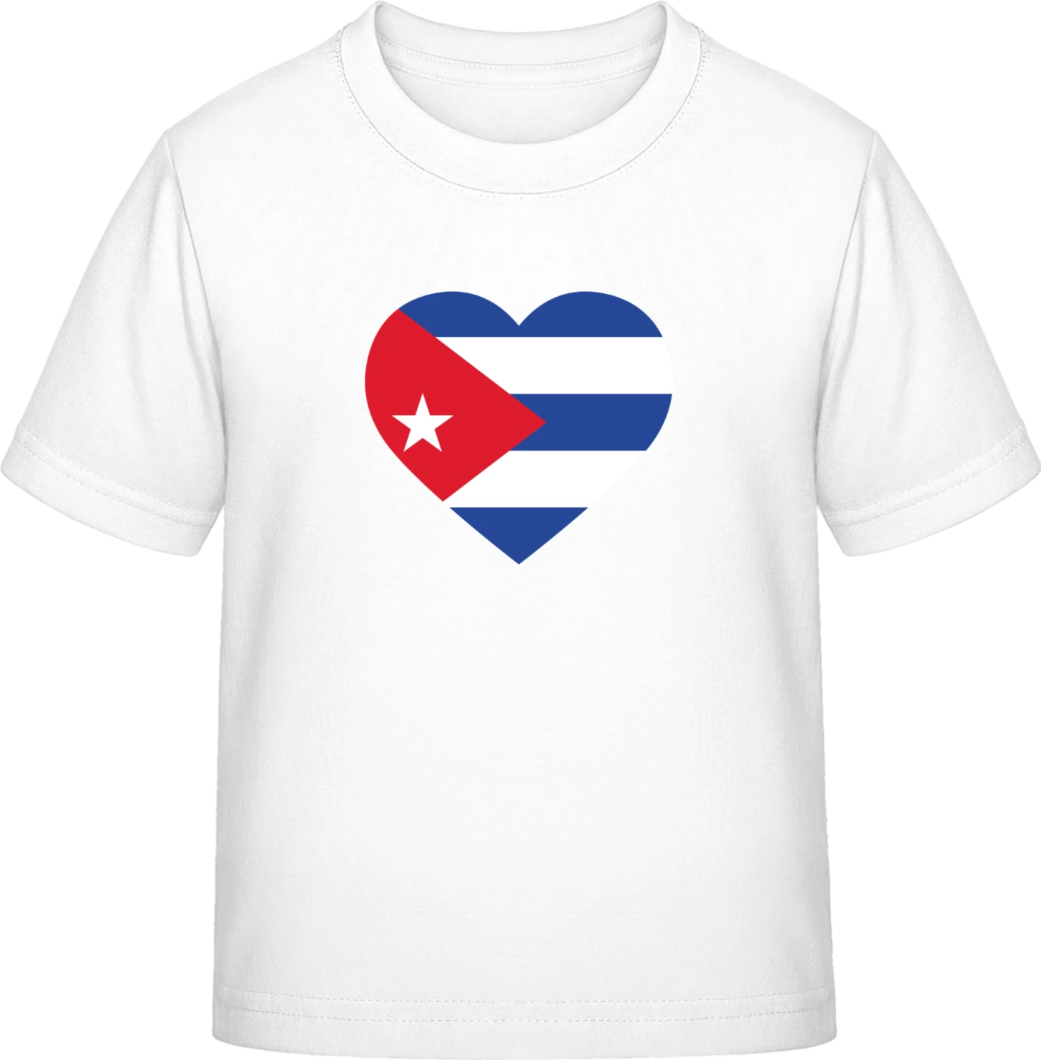 Cuba Heart Flag - White Exact 190 Kids - Front