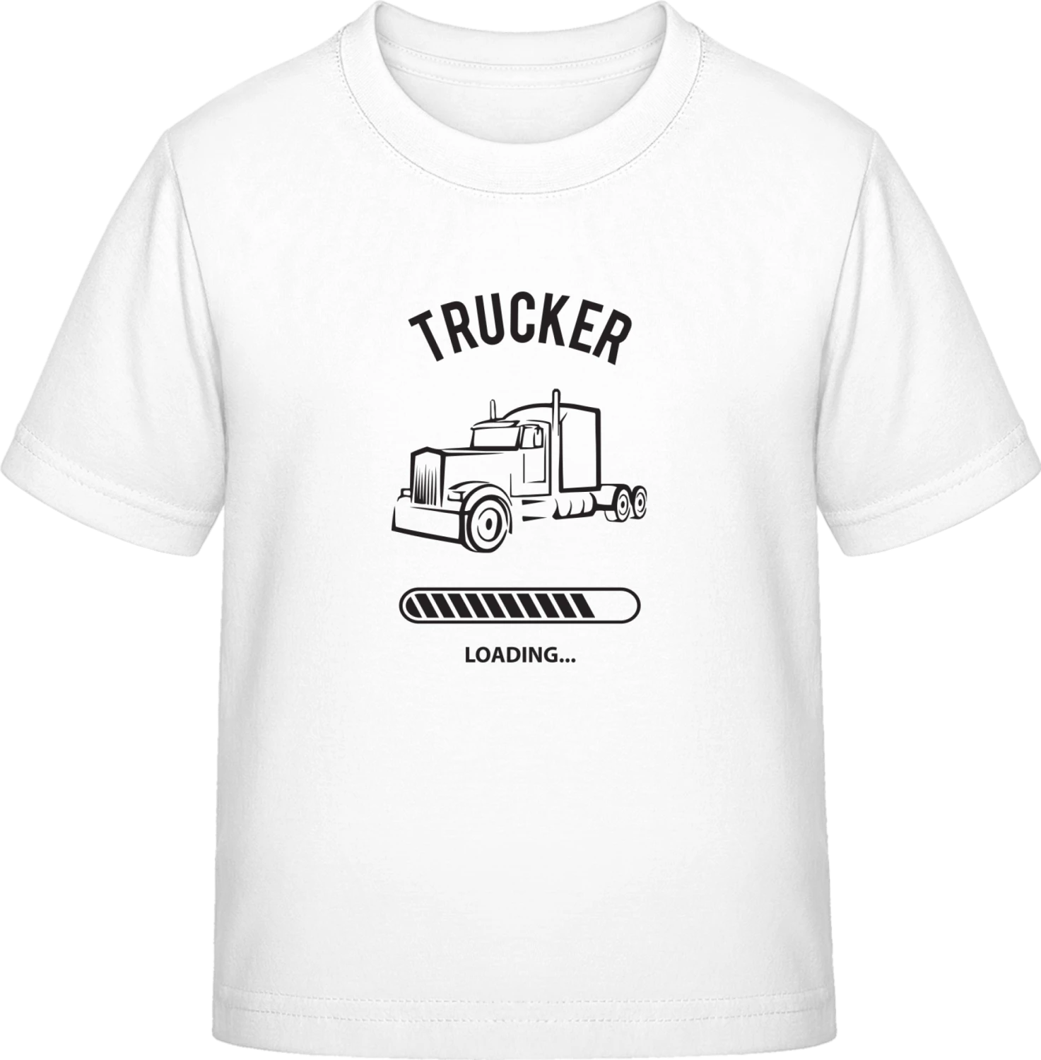 Trucker Loading - White Exact 190 Kids - Front