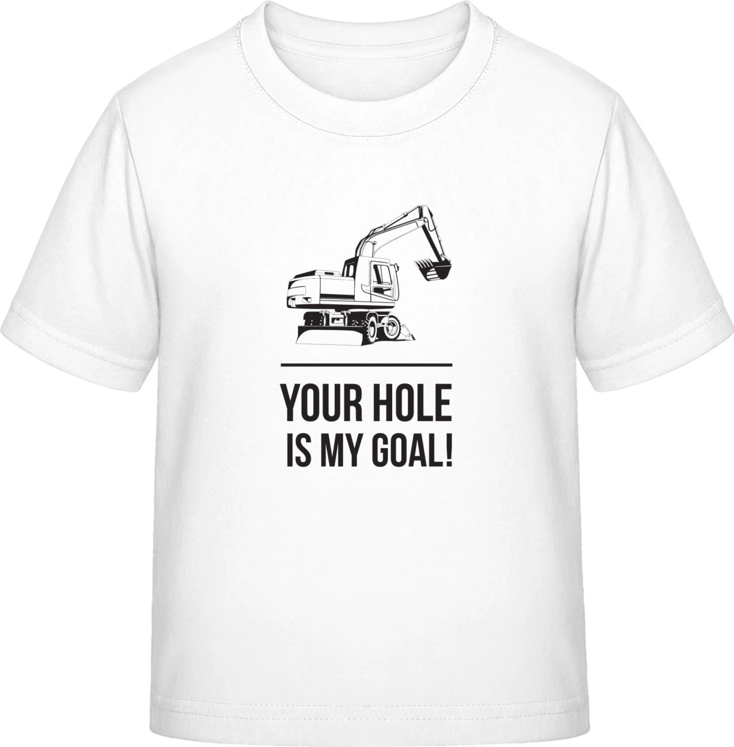 Your Hole is my Goal - White Exact 190 Kids - Front