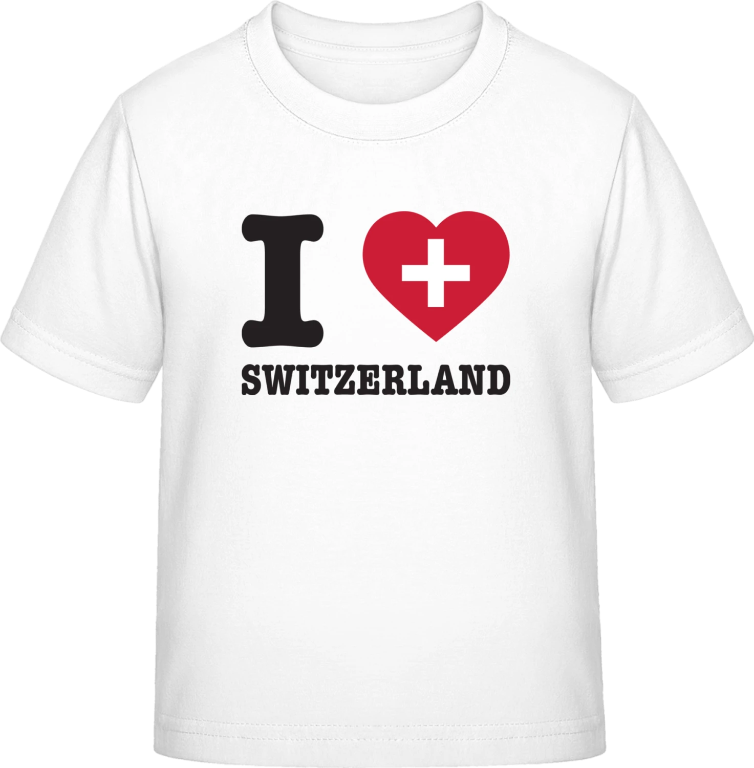 I Love Switzerland - White Exact 190 Kids - Front