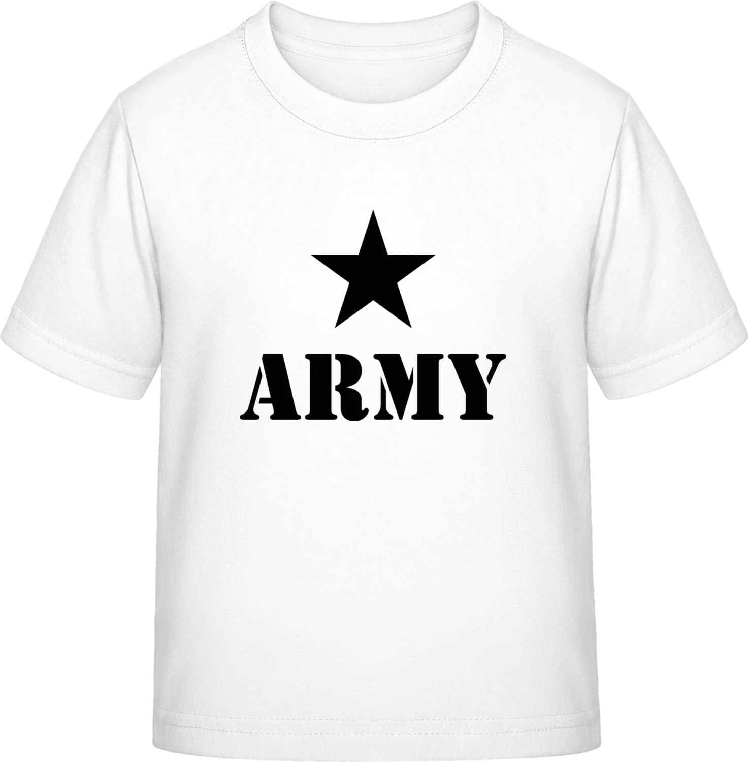 Army Star Logo - White Exact 190 Kids - Front