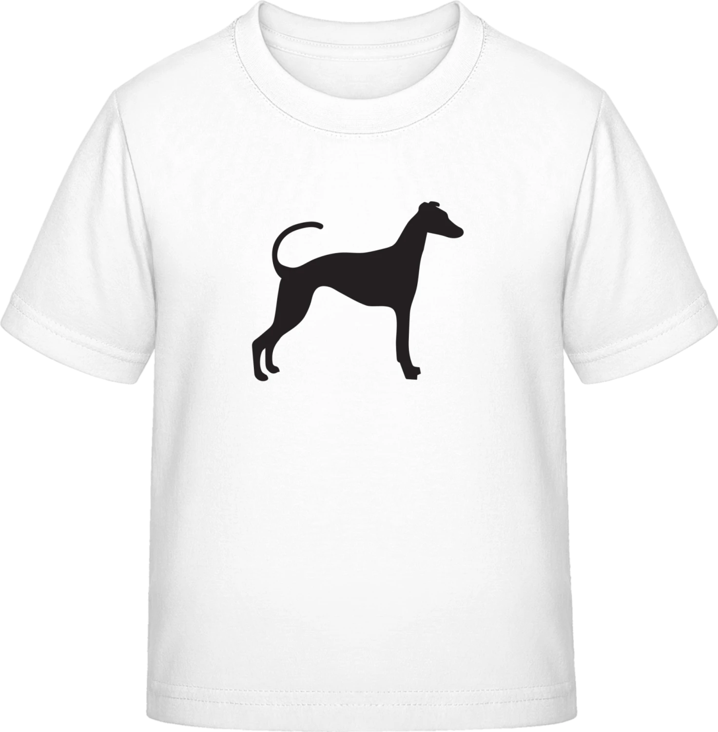 Greyhound Silhouette - White Exact 190 Kids - Front