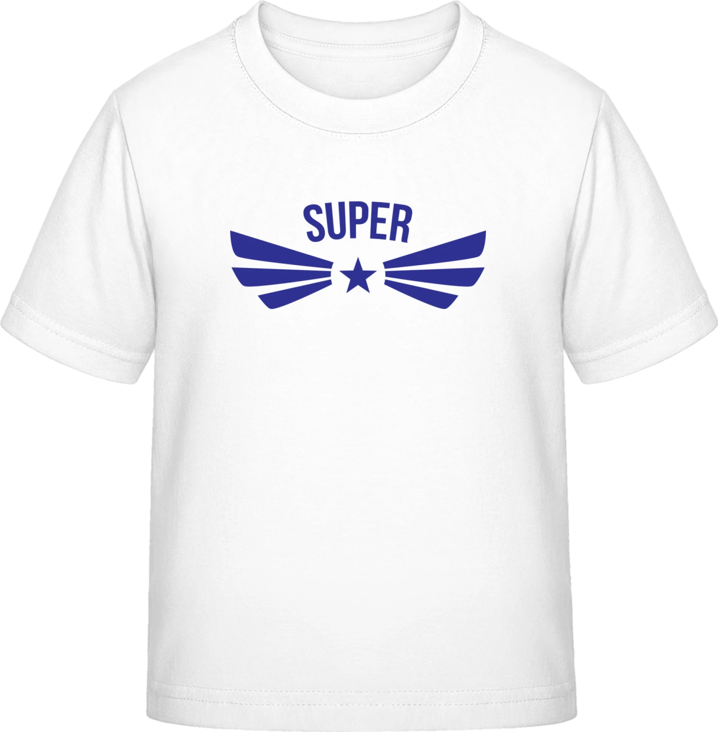 Winged Super + YOUR TEXT - White Exact 190 Kids - Front