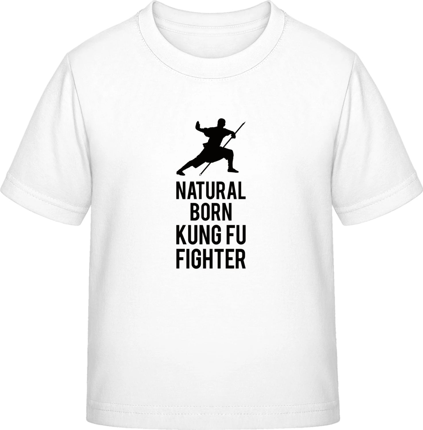 Natural Born Kung Fu Fighter - White Exact 190 Kids - Front