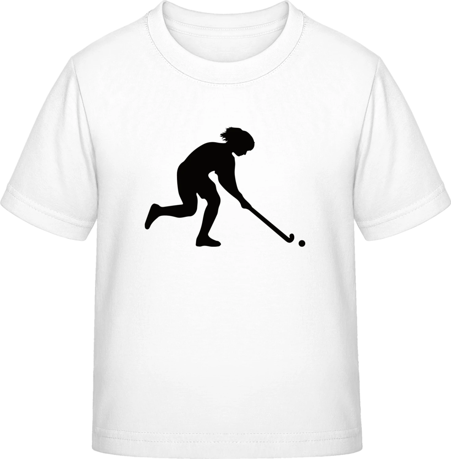 Field Hockey Player Female - White Exact 190 Kids - Front