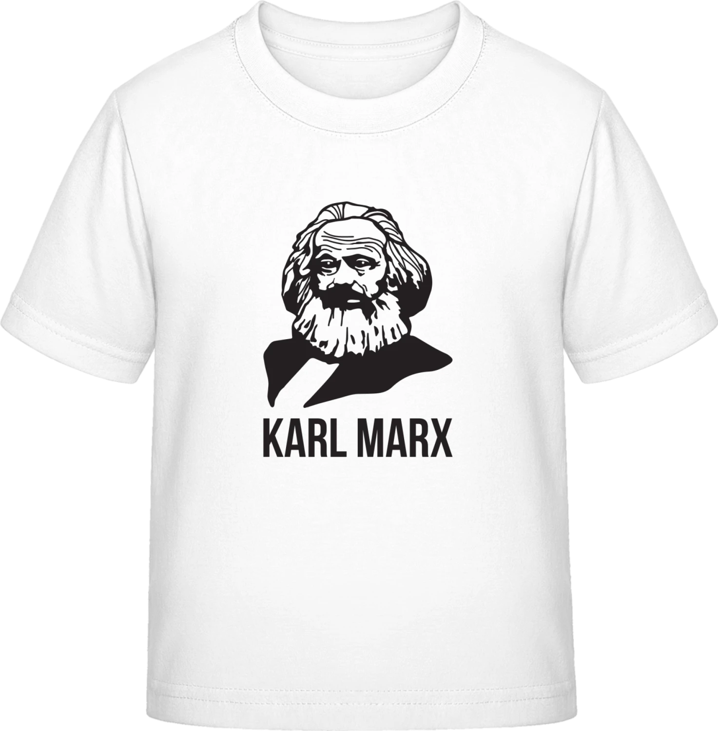 Karl Marx SIlhouette - White Exact 190 Kids - Front