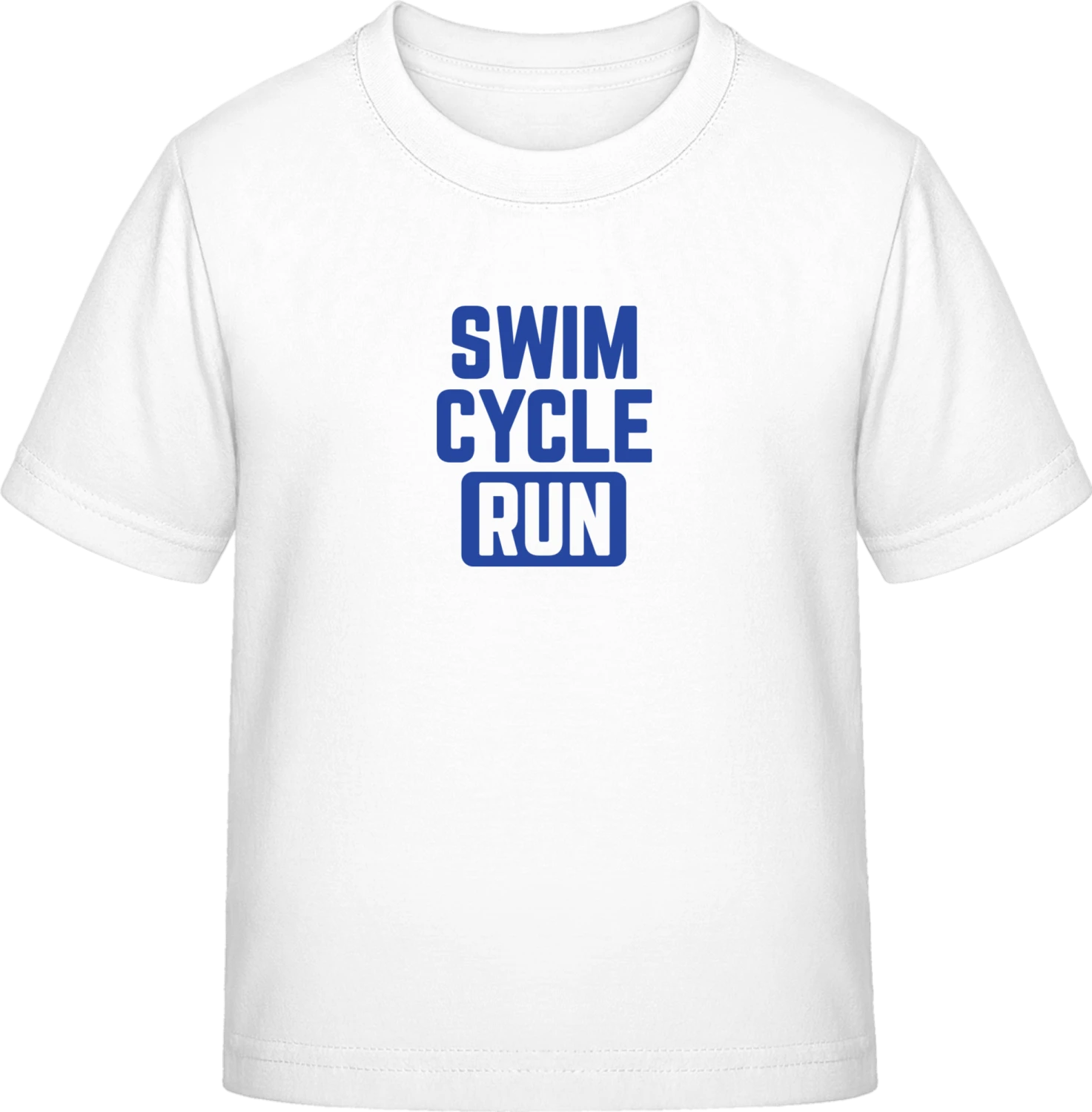 Swim Cycle Run - White Exact 190 Kids - Front