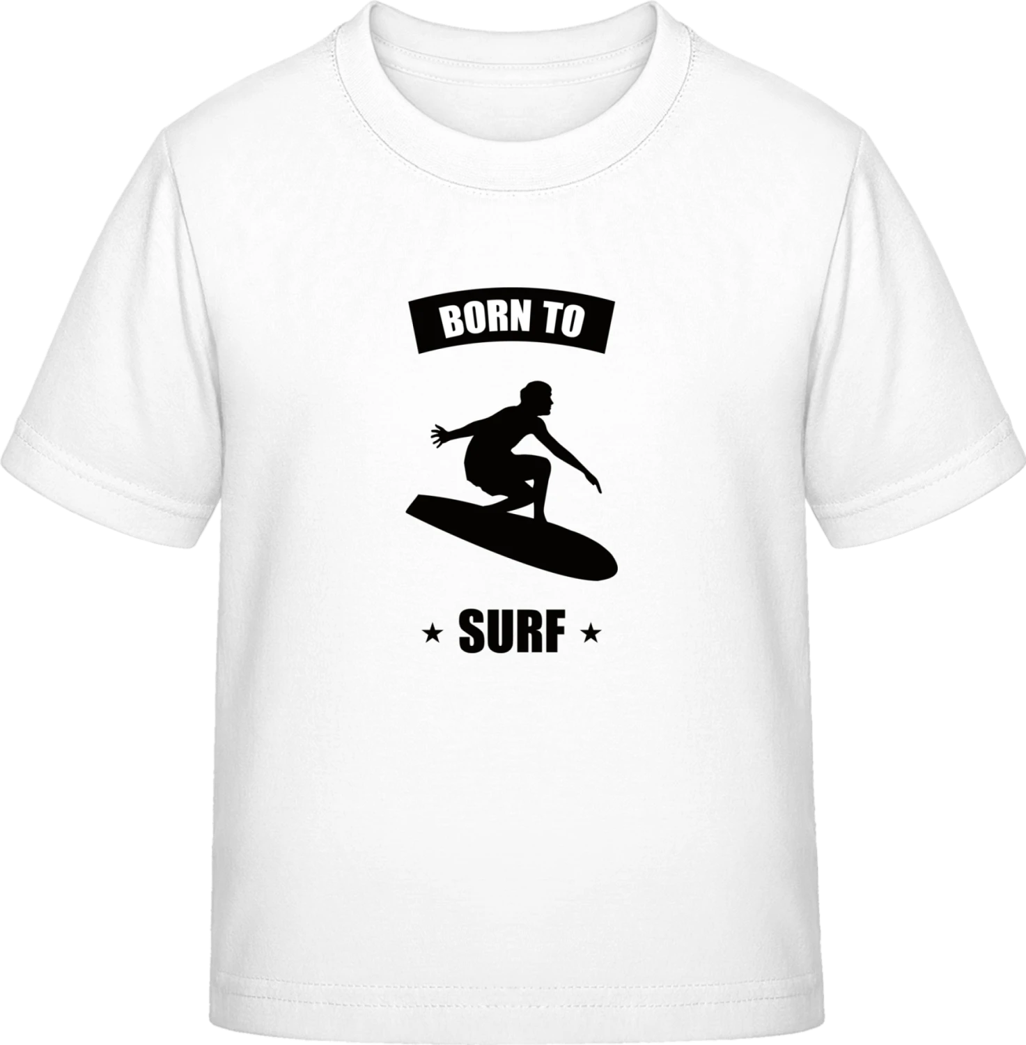 Born To Surf - White Exact 190 Kids - Front