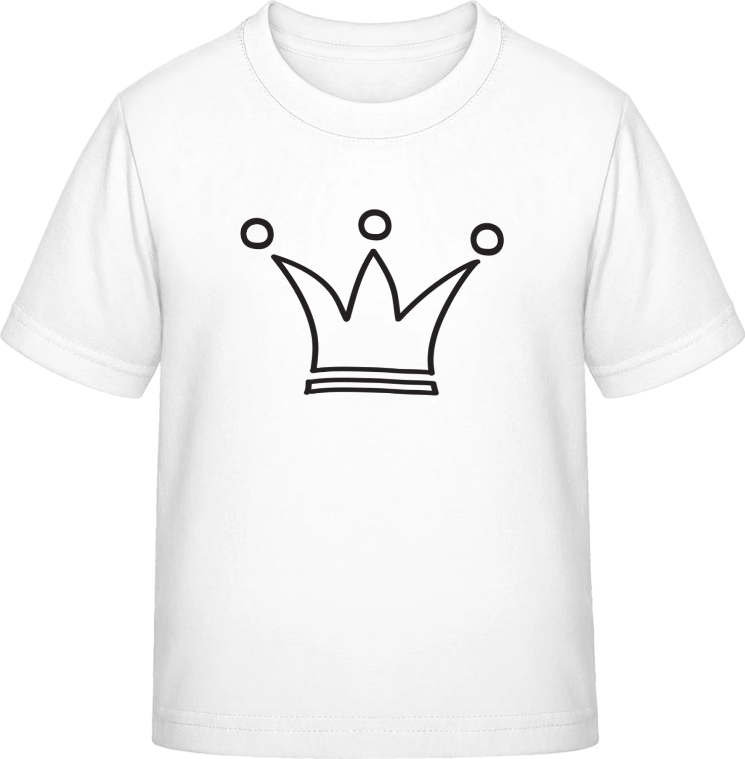 Crown Outline - White Exact 190 Kids - Front