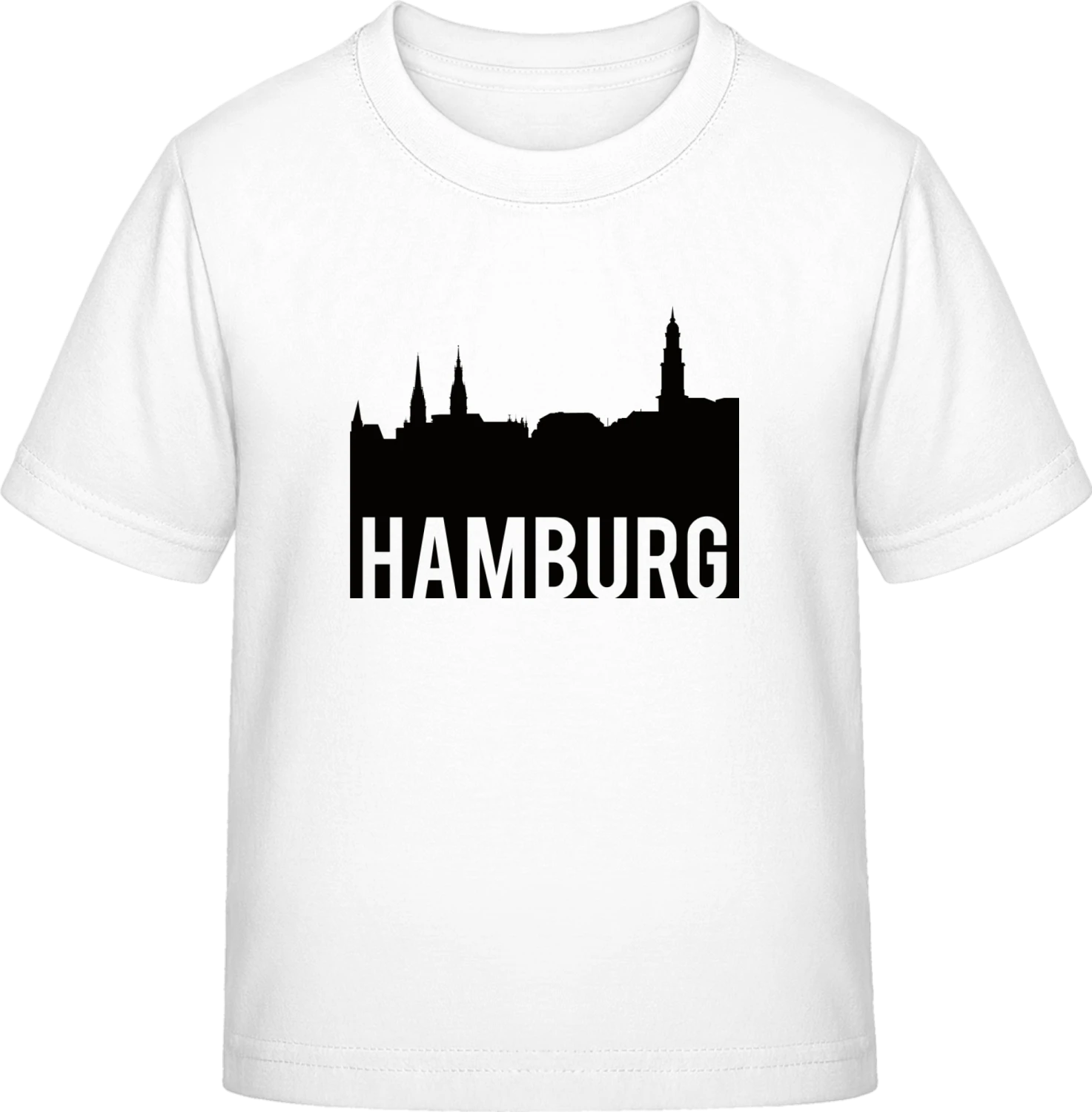 Hamburg Skyline - White Exact 190 Kids - Front