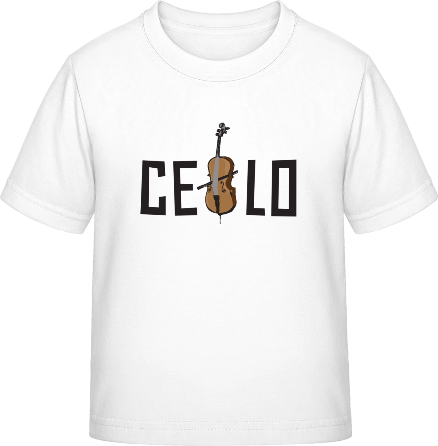 Cello Logo - White Exact 190 Kids - Front