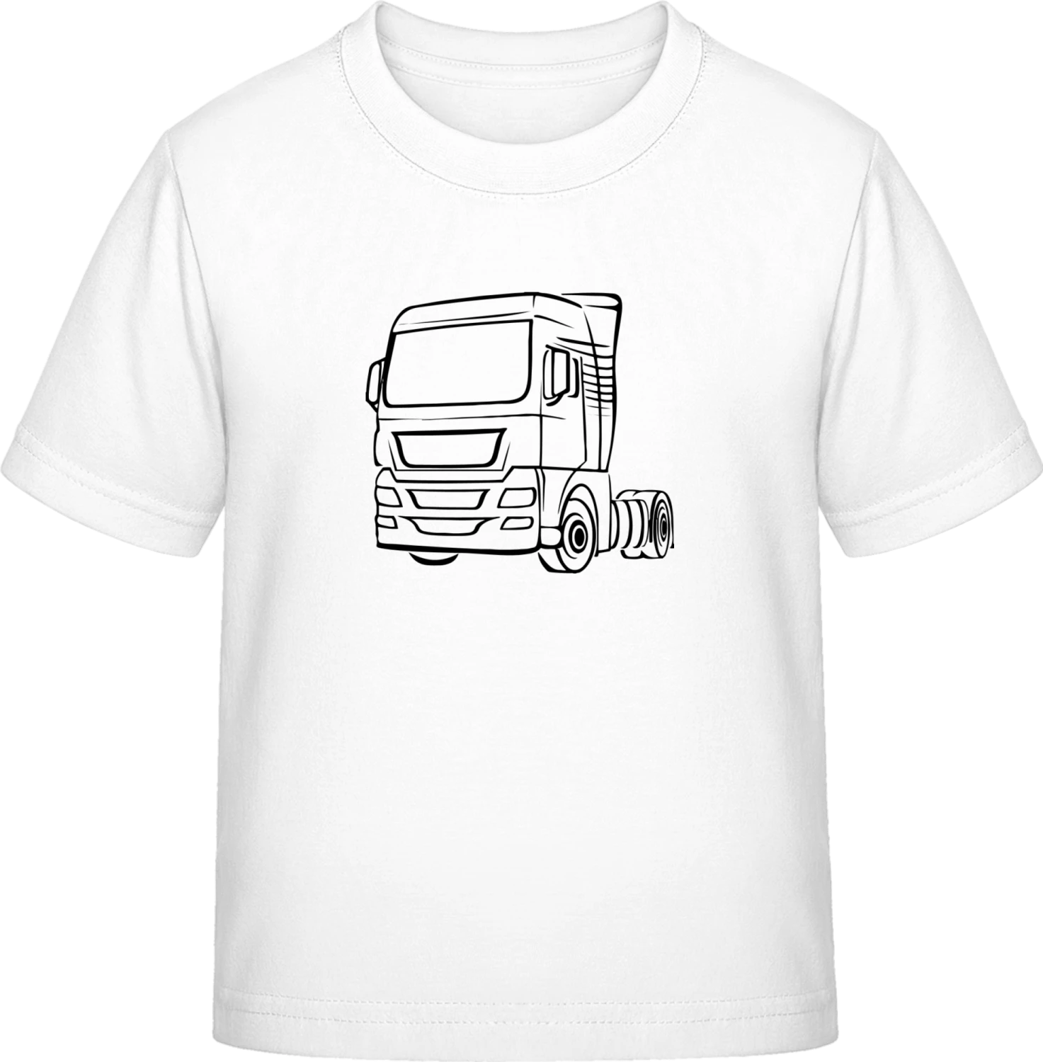 Truck Outline - White Exact 190 Kids - Front