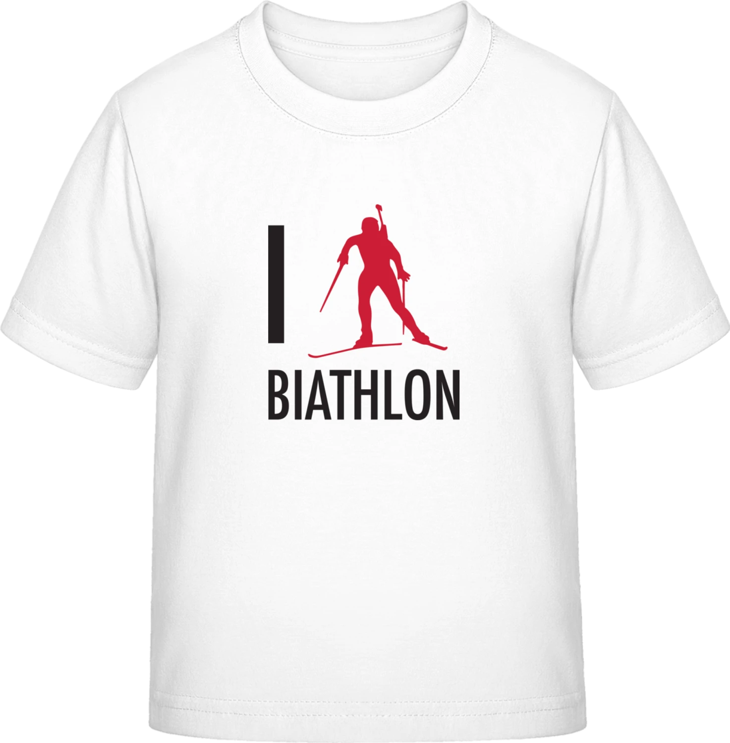 I Love Biathlon - White Exact 190 Kids - Front