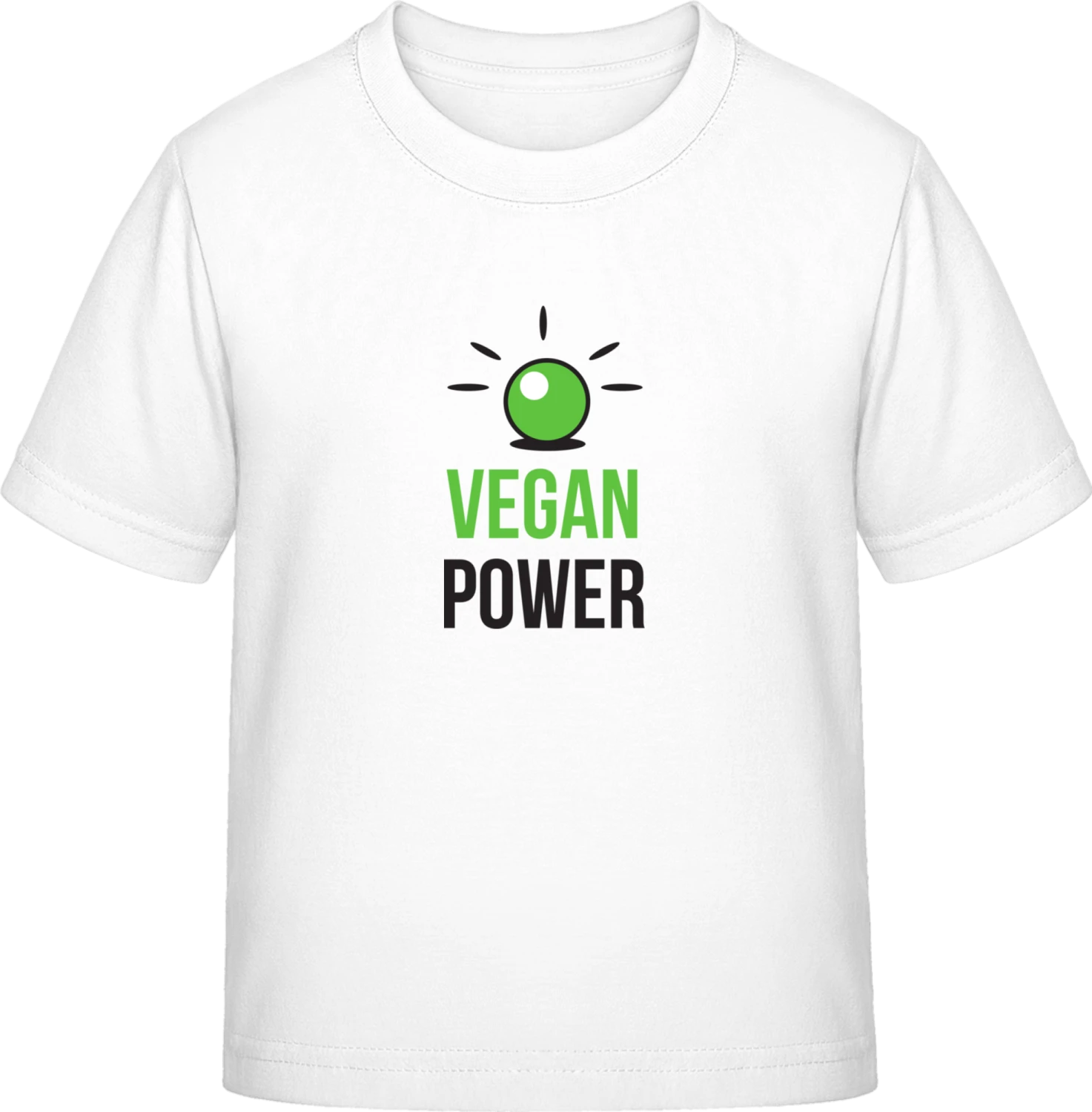 Vegan Power - White Exact 190 Kids - Front