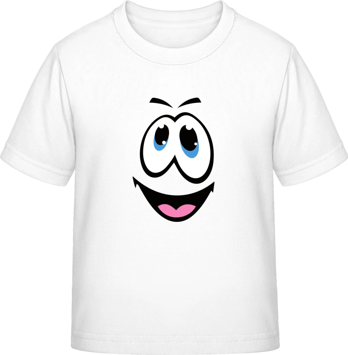 Happy Face Smiley - White Exact 190 Kids - Front