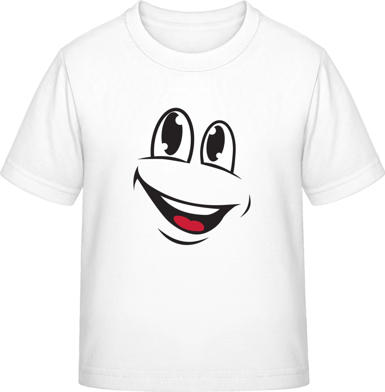 Happy Comic Character - White Exact 190 Kids - Front