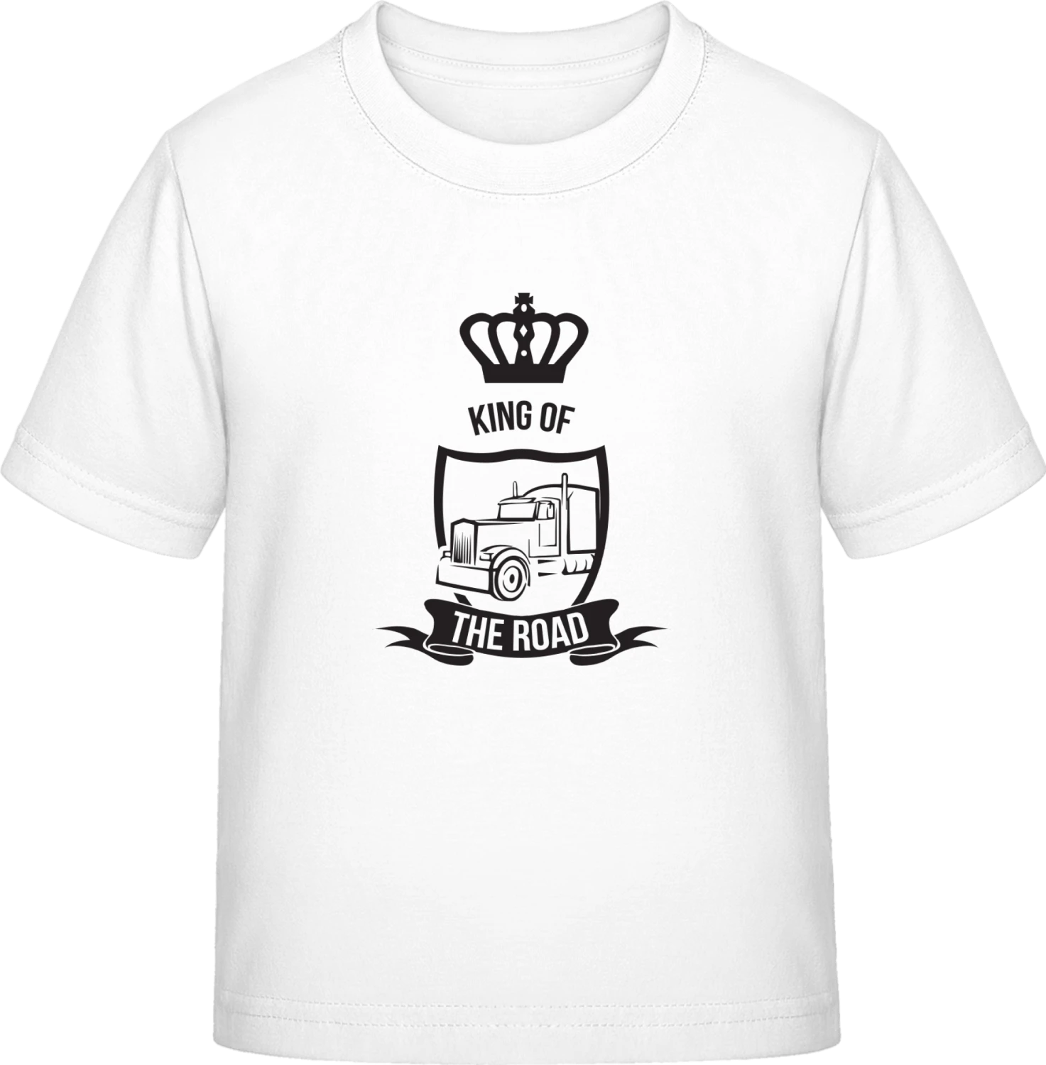 King Of The Road Logo - White Exact 190 Kids - Front