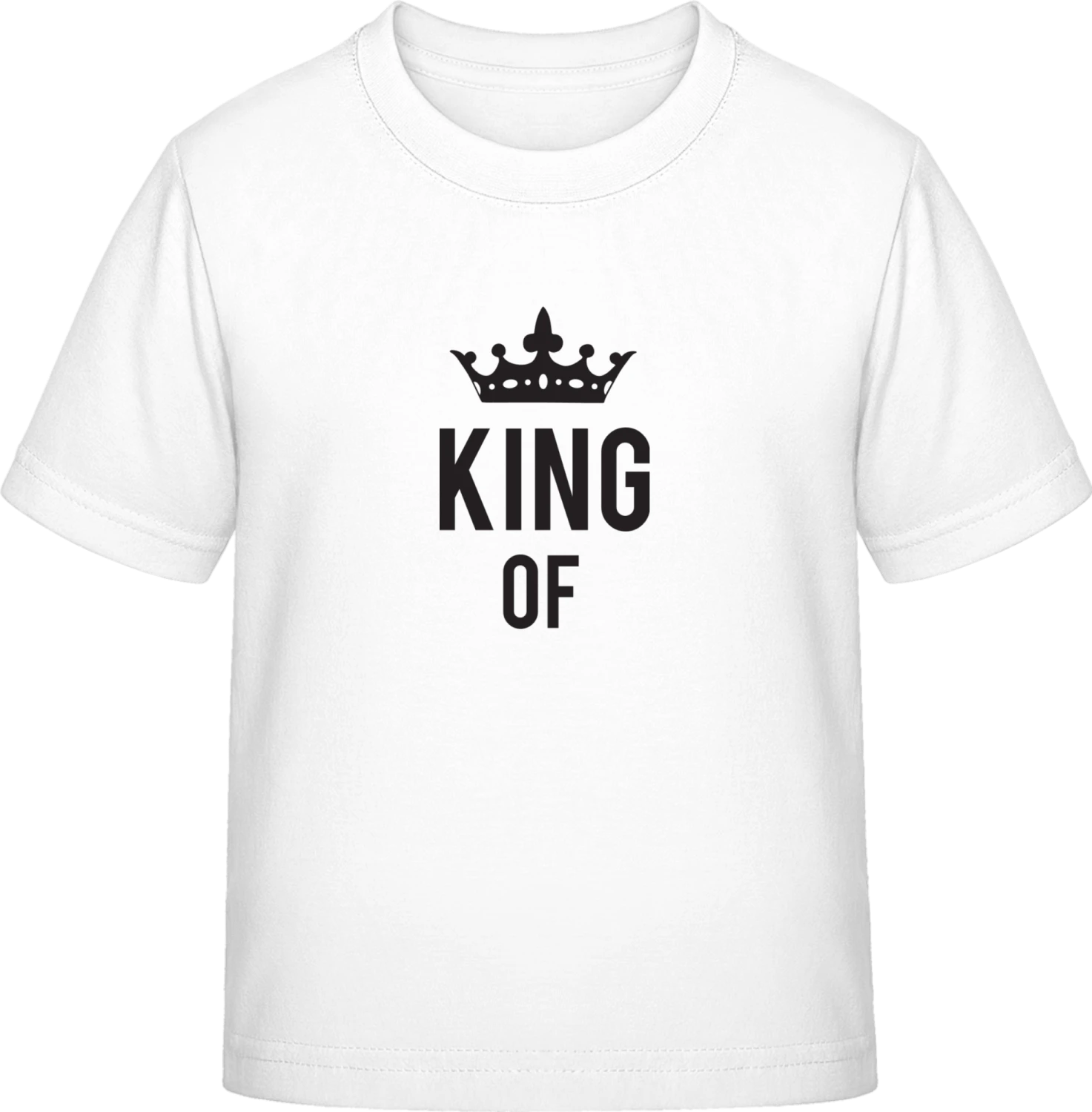 King of - Own Text - White Exact 190 Kids - Front