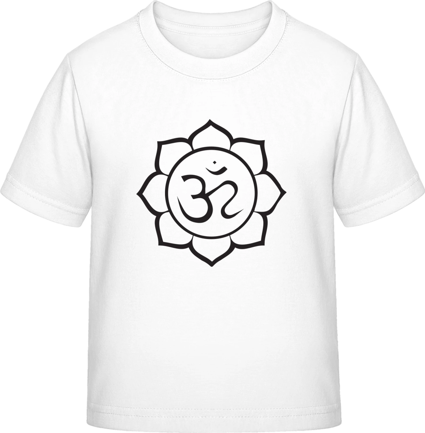 Om Lotus Flower - White Exact 190 Kids - Front