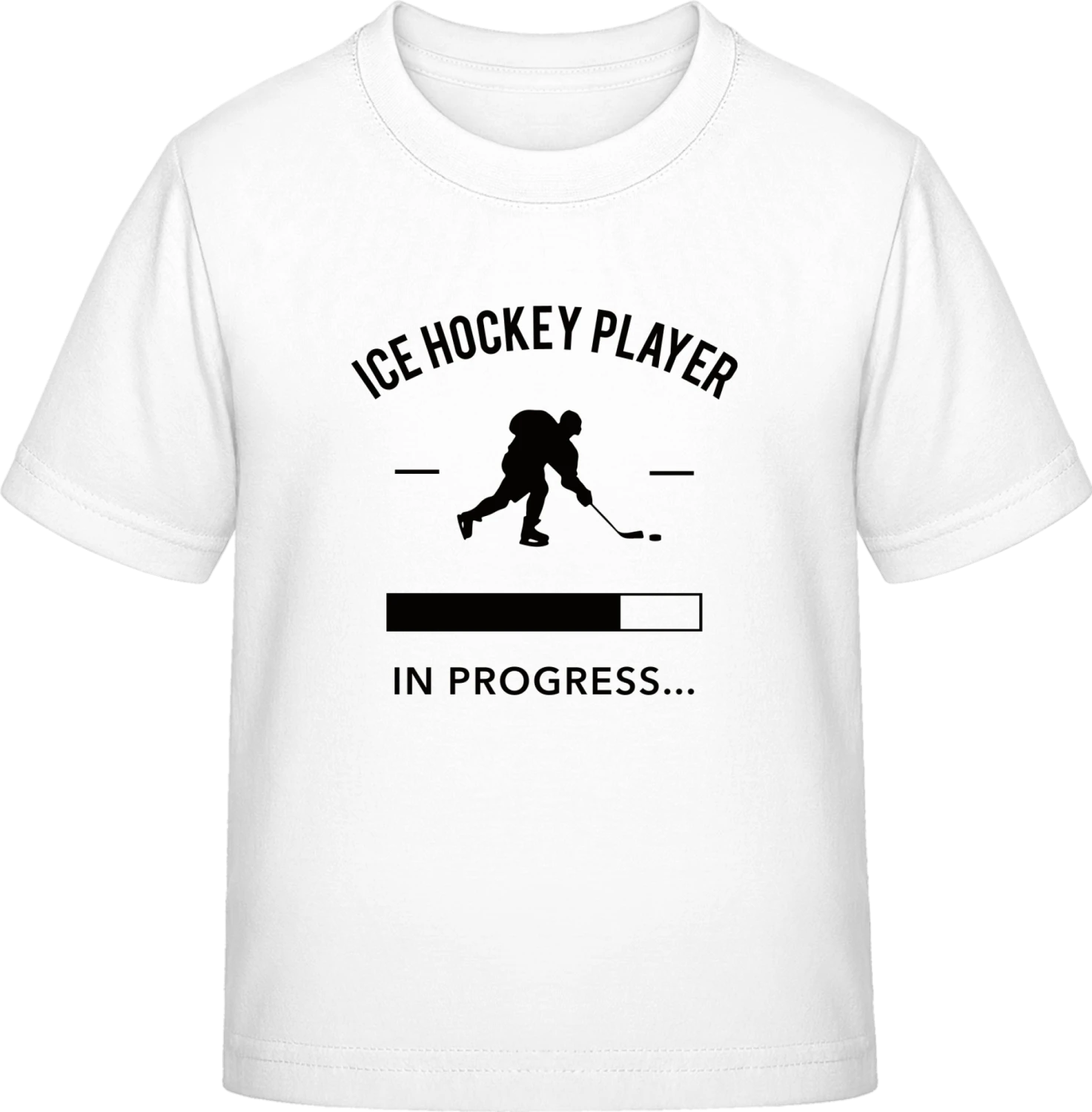 Ice Hockey Player loading - White Exact 190 Kids - Front