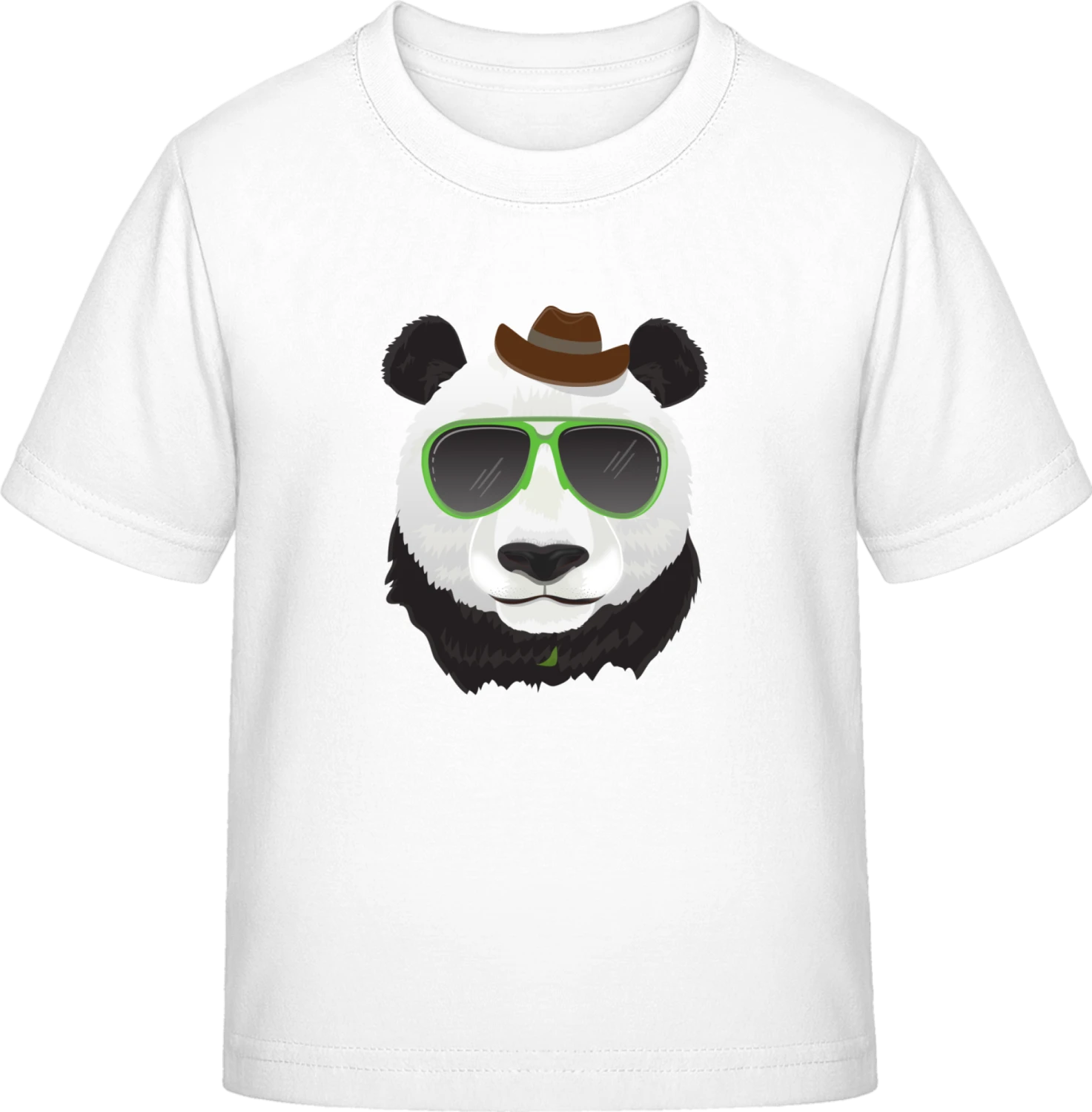 Hipster Panda - White Exact 190 Kids - Front