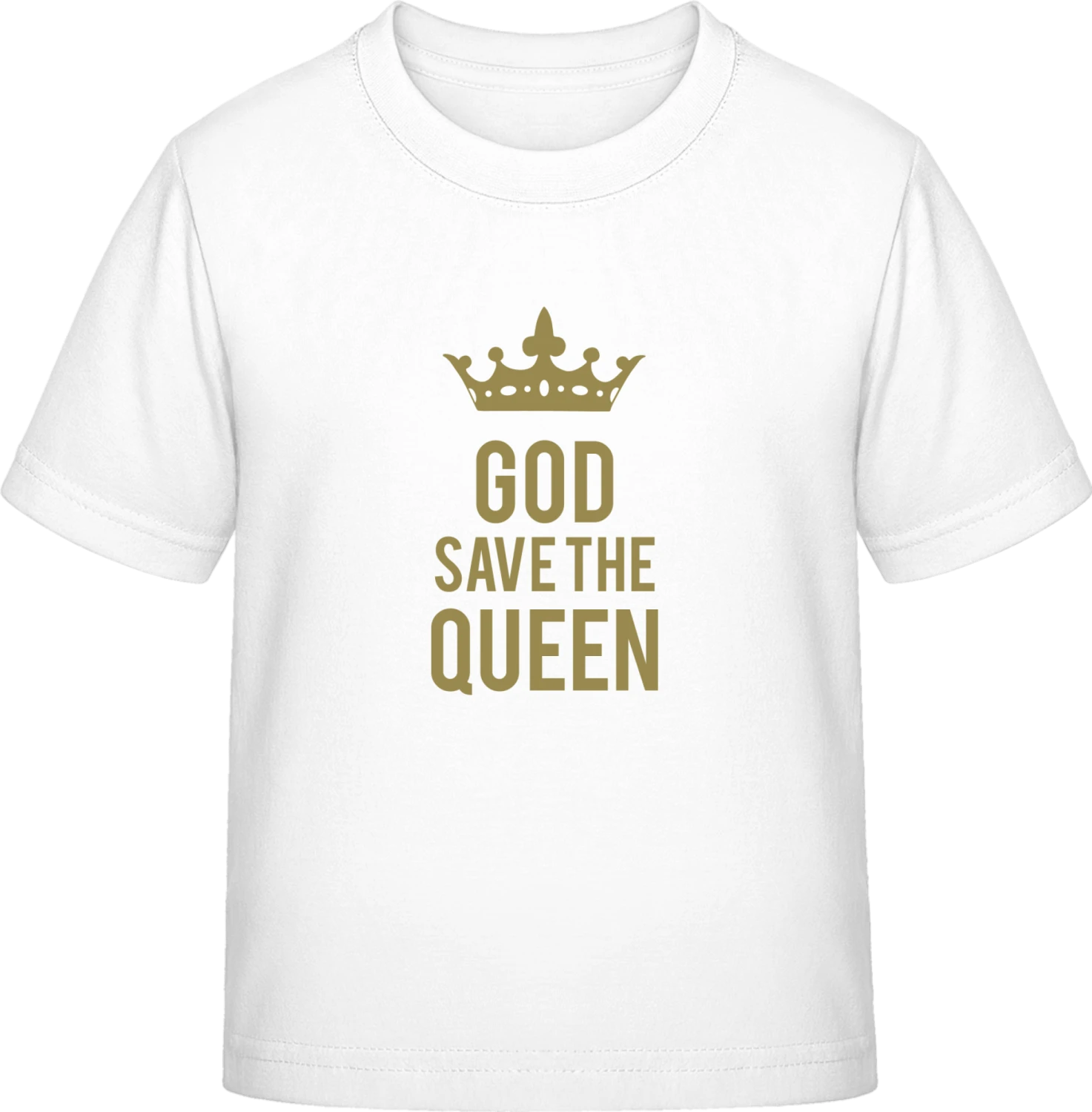 God Save The Queen - White Exact 190 Kids - Front