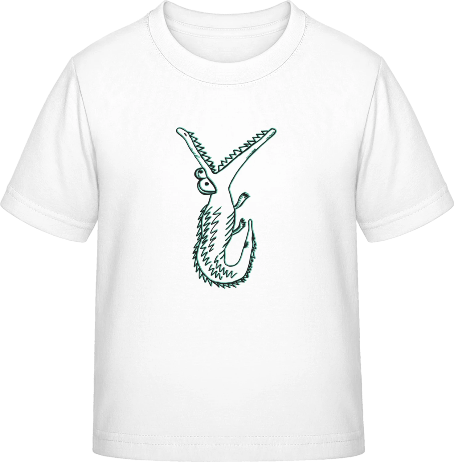 Krokodil Illustration - White Exact 190 Kids - Front