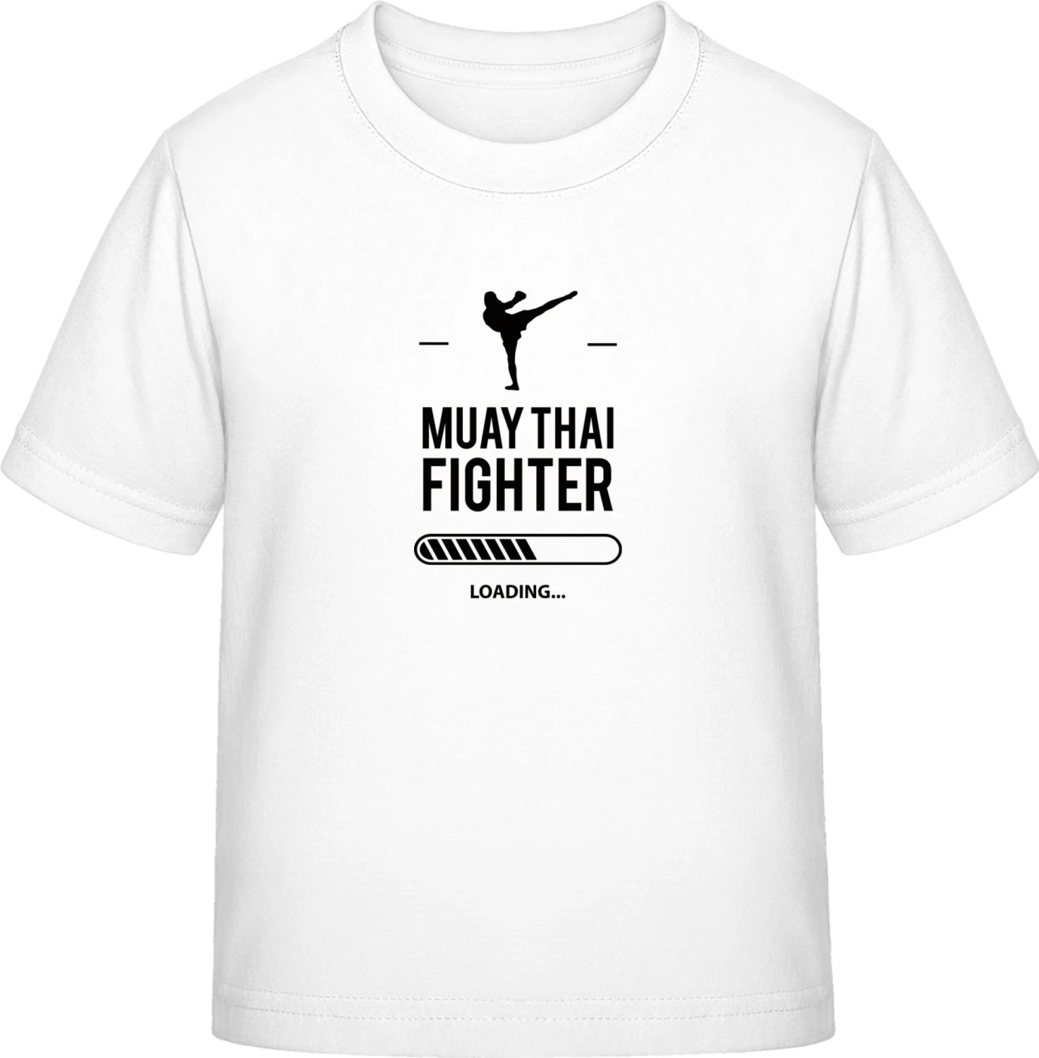 Muay Thai Fighter Loading - White Exact 190 Kids - Front