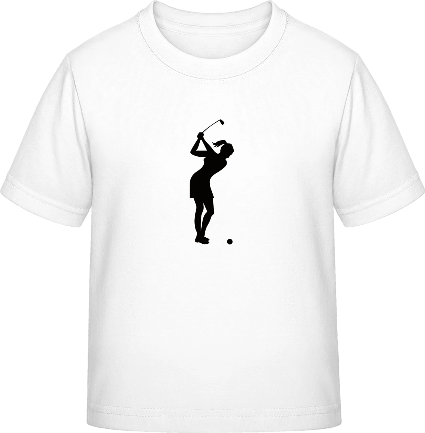 Golfing Woman - White Exact 190 Kids - Front