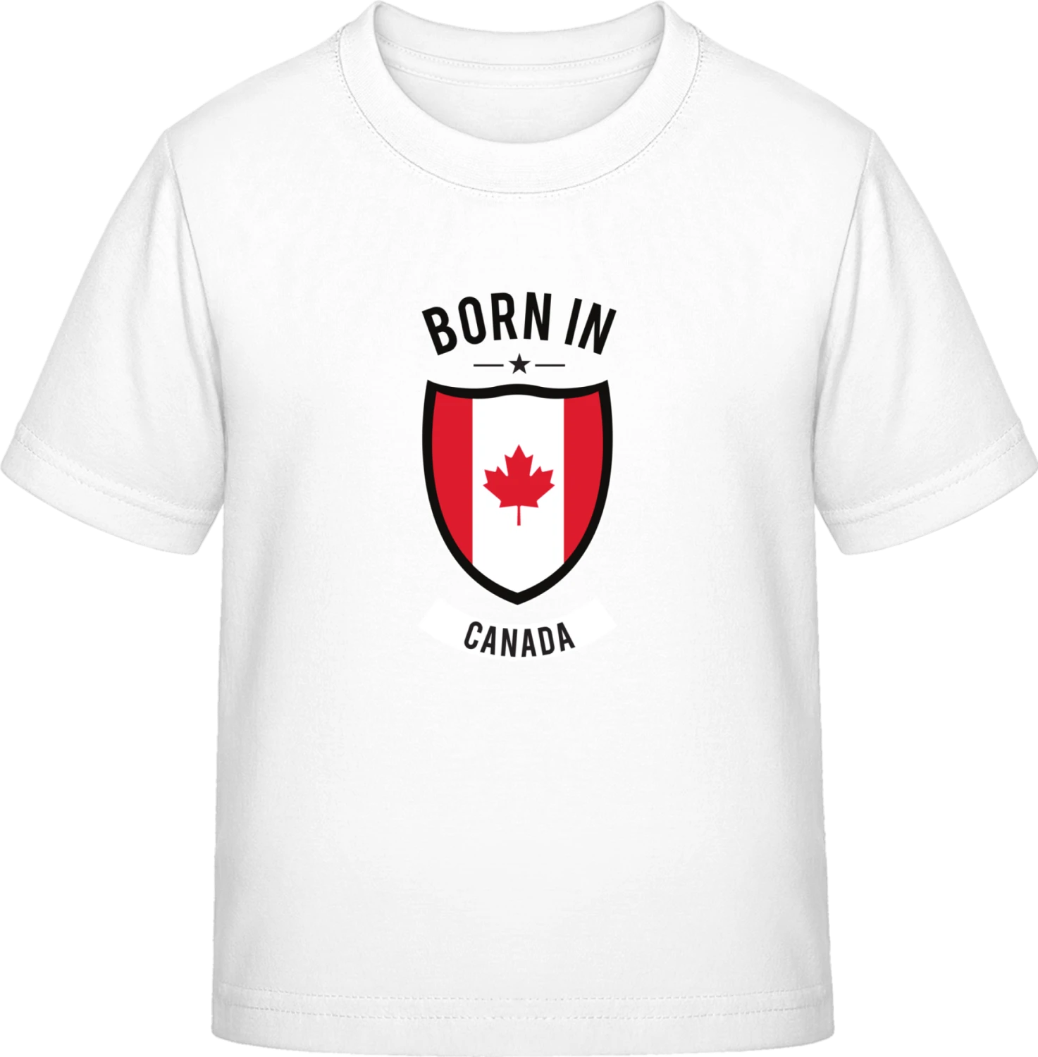 Born in Canada - White Exact 190 Kids - Front