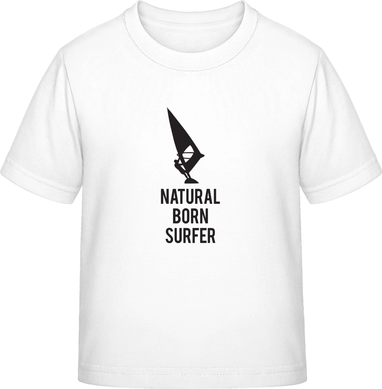 Natural Born Surfer - White Exact 190 Kids - Front