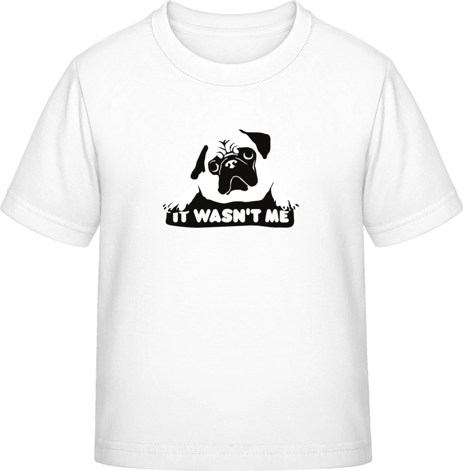 Mops Hund - White Exact 190 Kids - Front