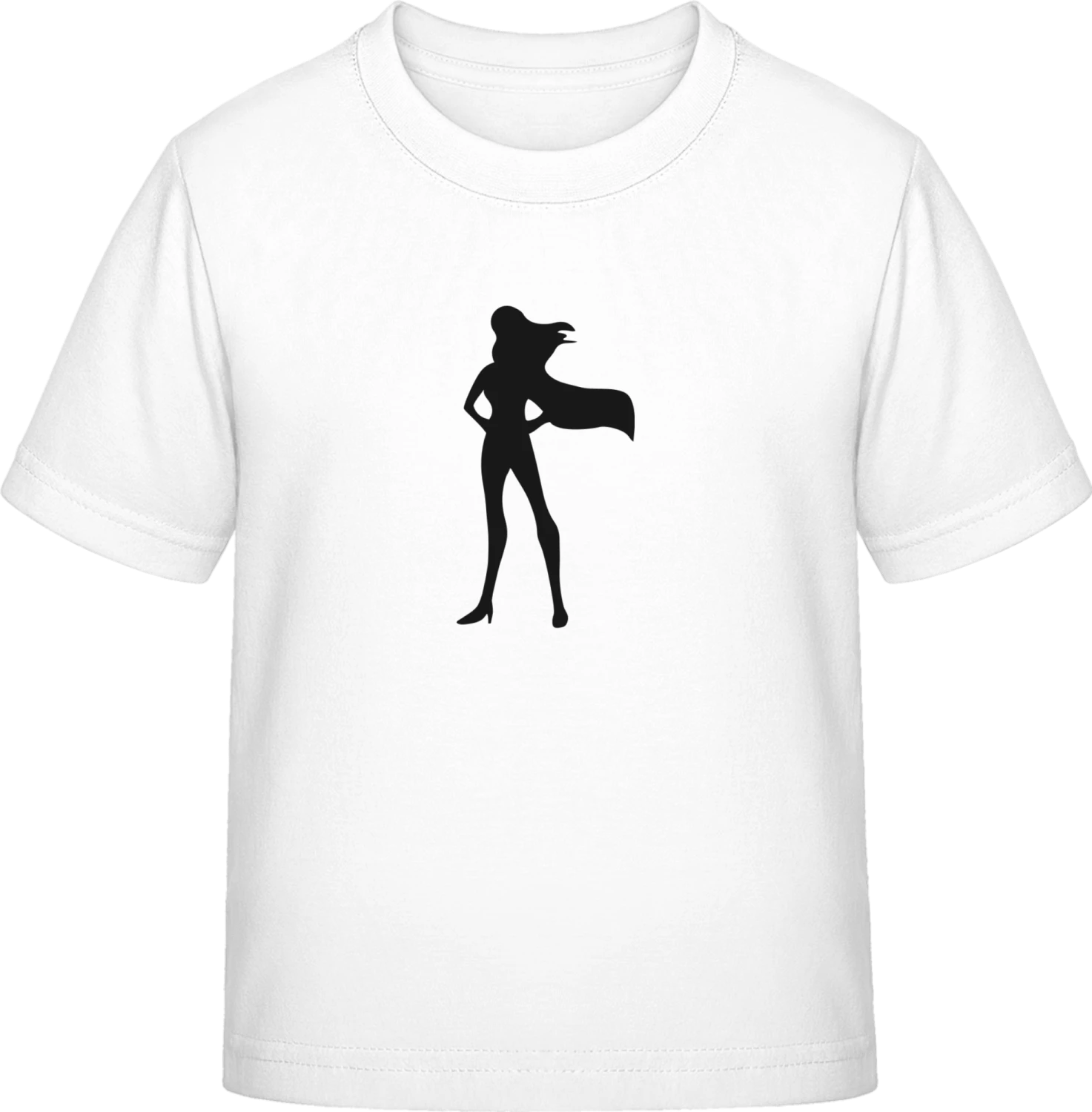 Superhero Woman - White Exact 190 Kids - Front