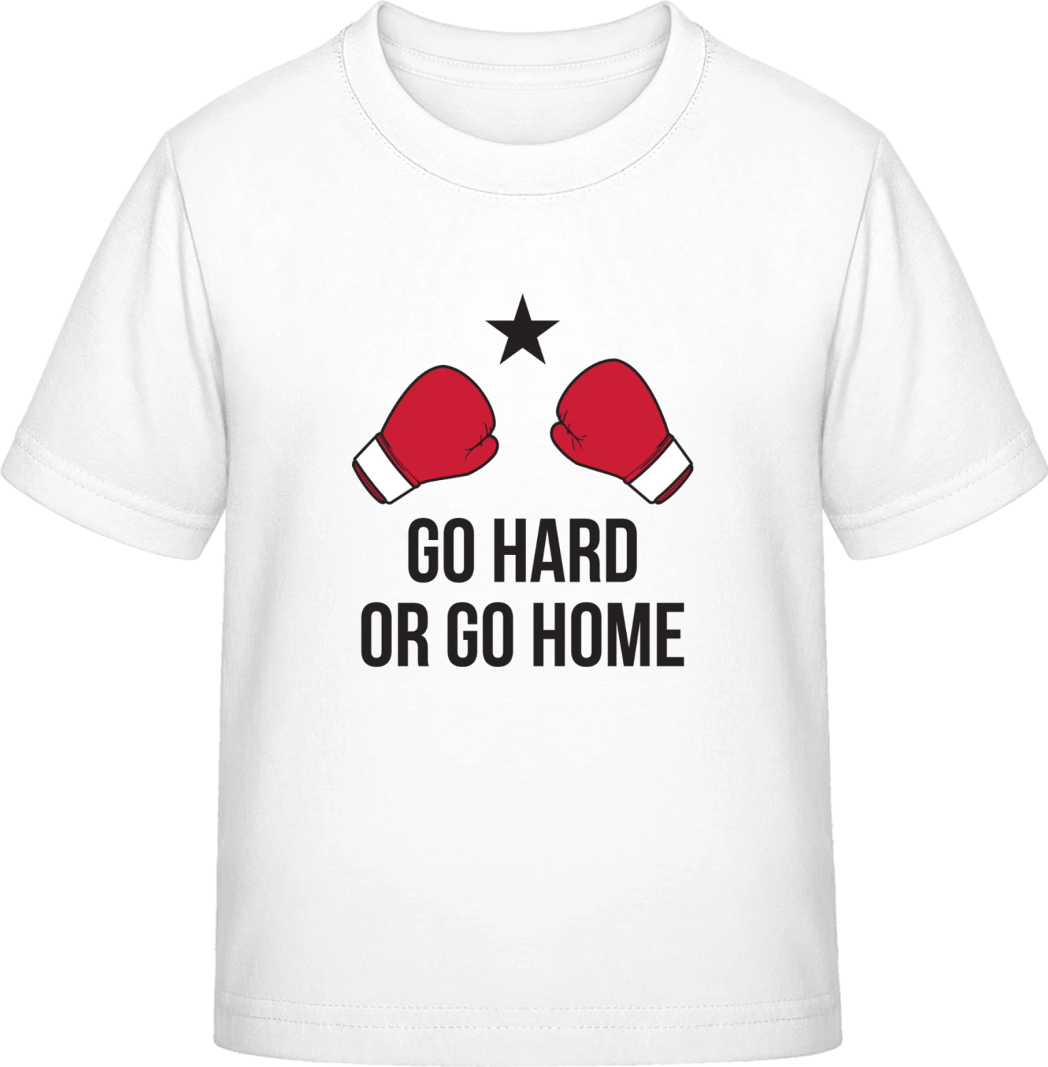 Go Hard Or Go Home - White Exact 190 Kids - Front